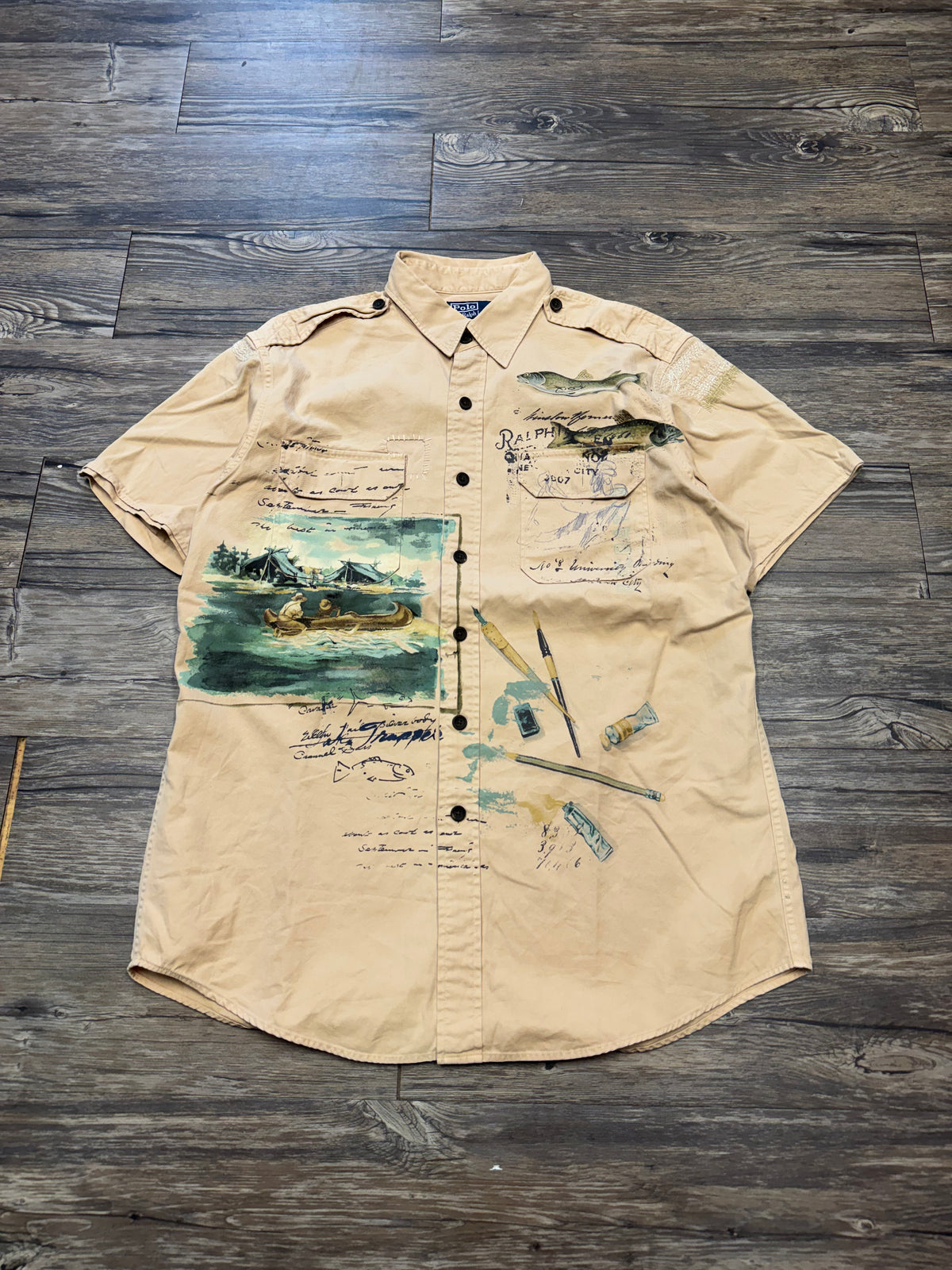 POLO RALPH LAUREN FISHING CAMP OUTDOOR WORK SHIRT (L)