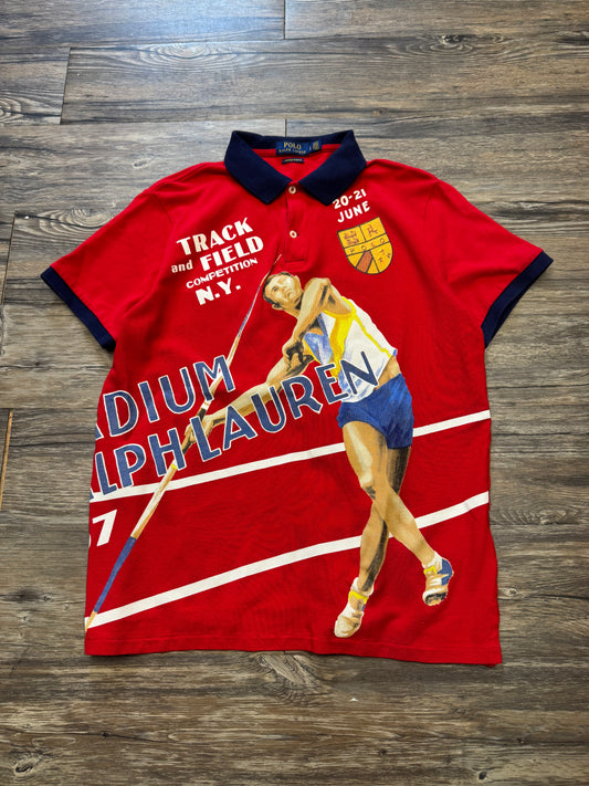 POLO RALPH LAUREN TRACK & FIELD CHARIOTS STADIUM SHIRT (L)