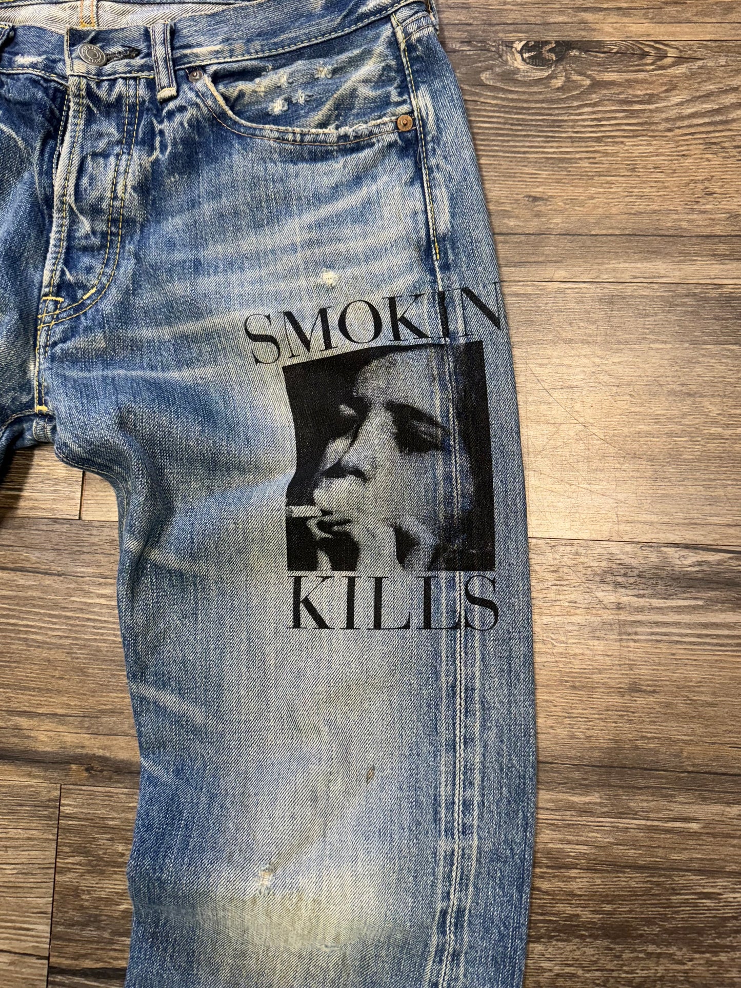 HYSTERIC GLAMOUR SMOKING KILLS JEANS (32)