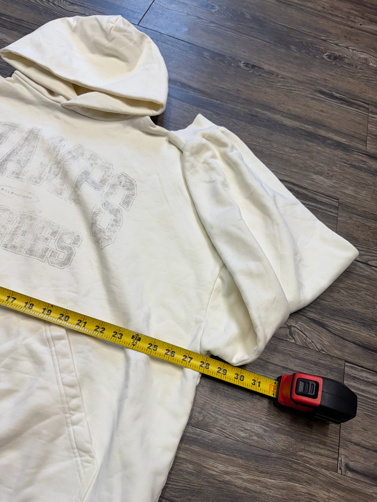 BALENCIAGA CHAMPS CREAM BOXY HOODIE (3)