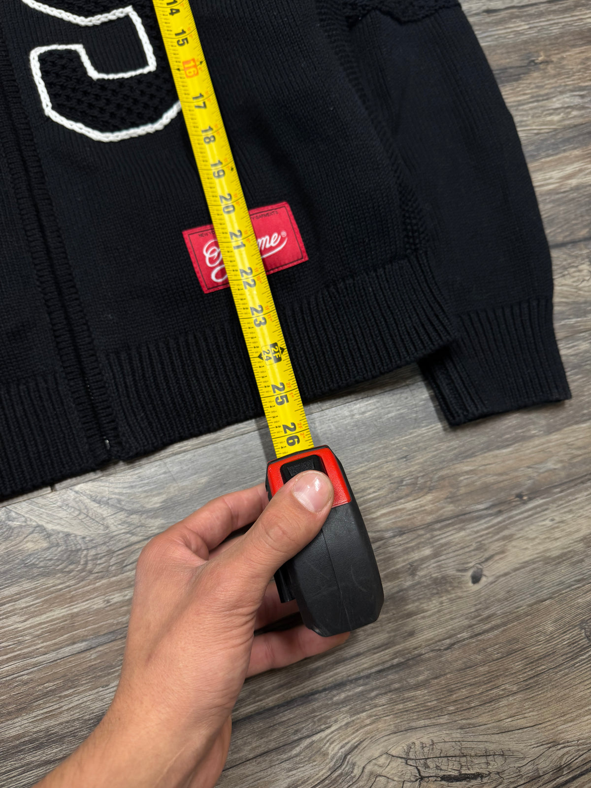 SUPREME SS/25 SPORT CROCHET ZIP-UP HOODIE (M)
