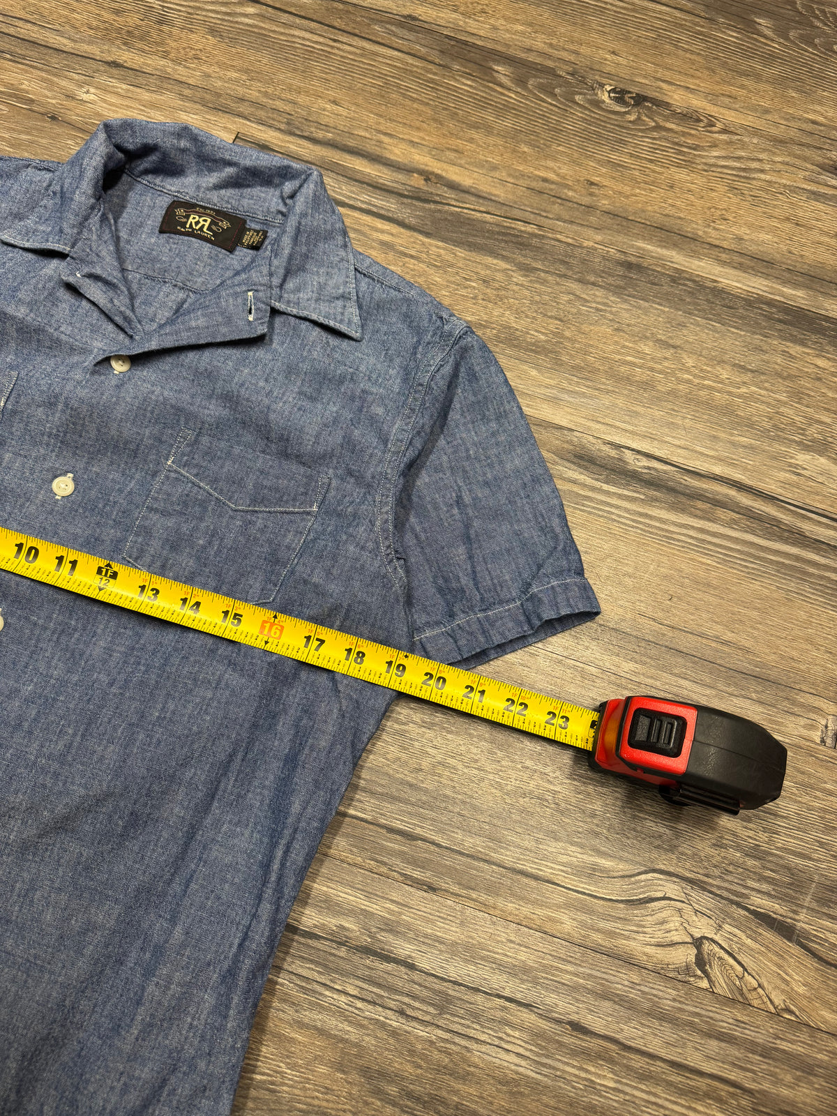 RRL WASHED BUTTON UP SHIRT (S)