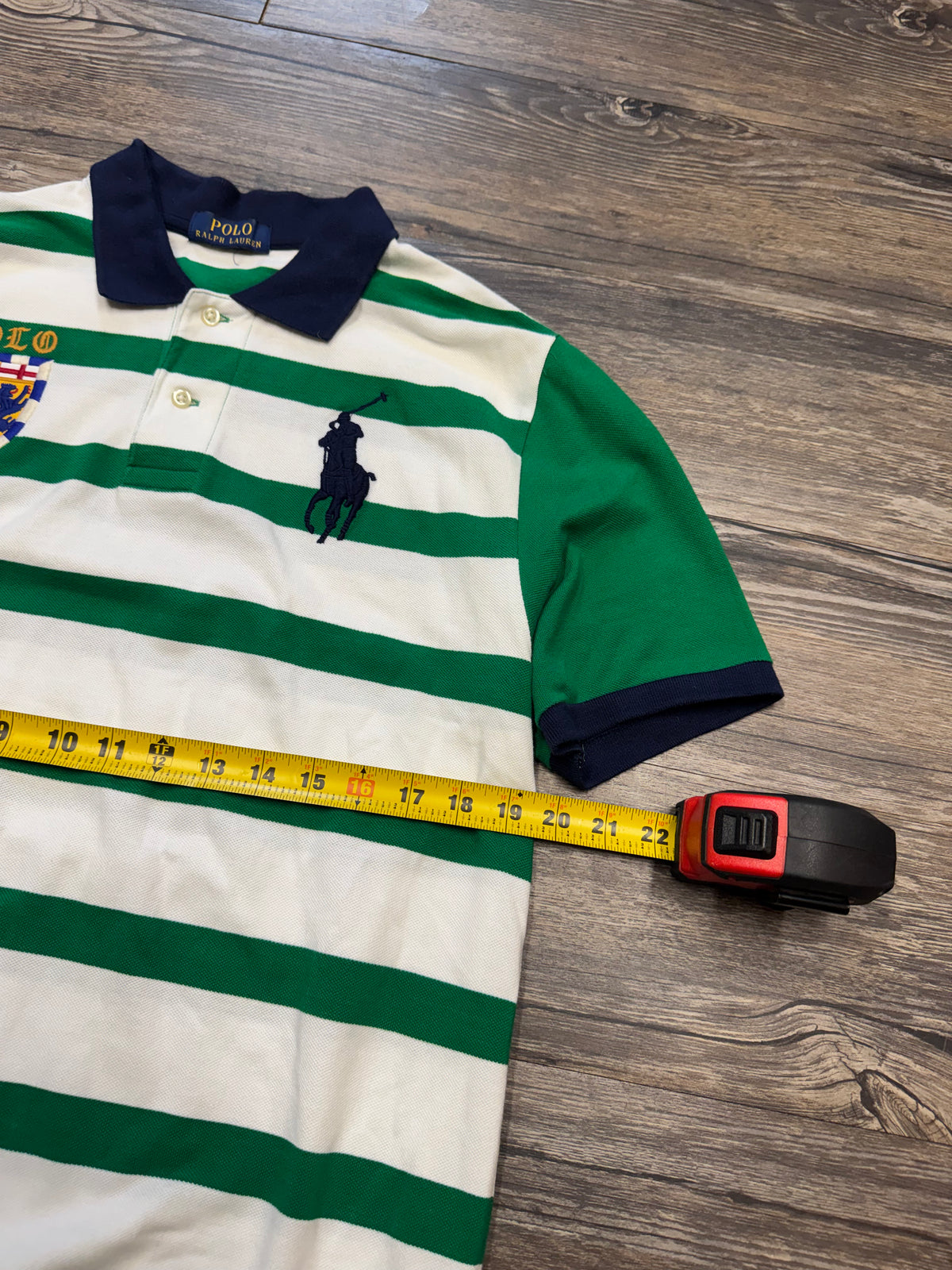 POLO RALPH LAUREN
STRIPED BIG PONY CREST POLO (M)