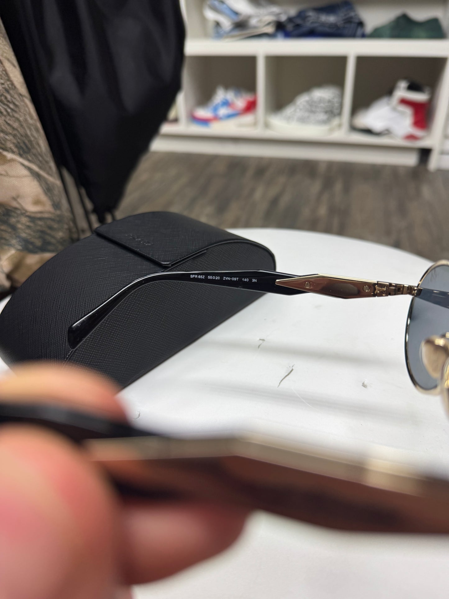 PRADA PR 65ZS GOLD OVAL SUNGLASSES (OS)