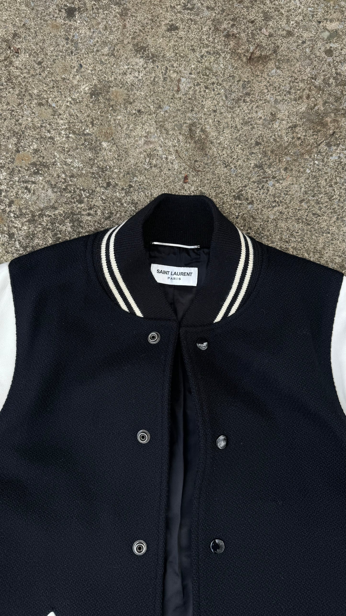 SAINT LAURENT BLACK TEDDY JACKET (M)