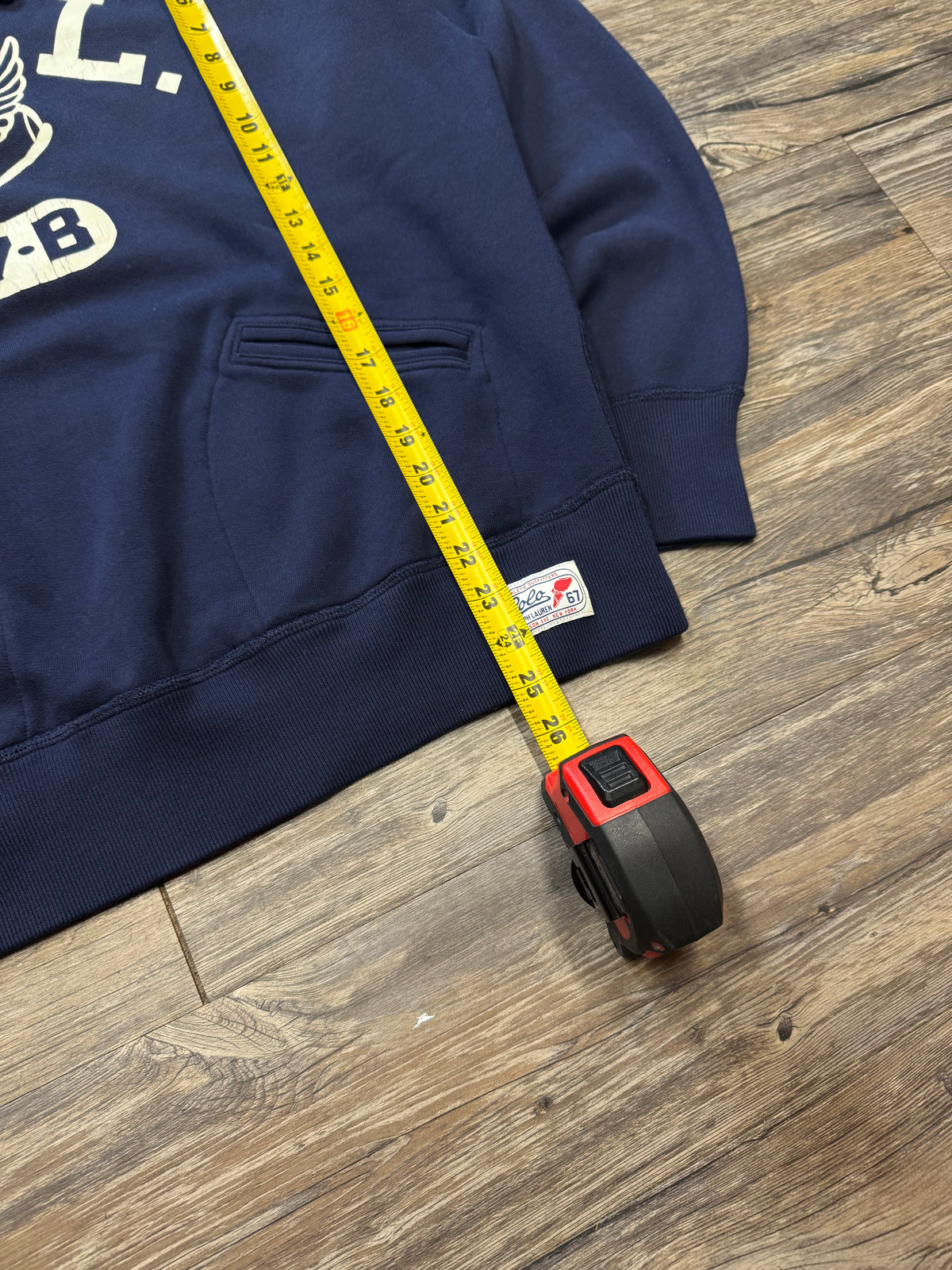 POLO RALPH LAUREN TRACK WING QUARTERS ZIP PULLOVER SWEATER (L)