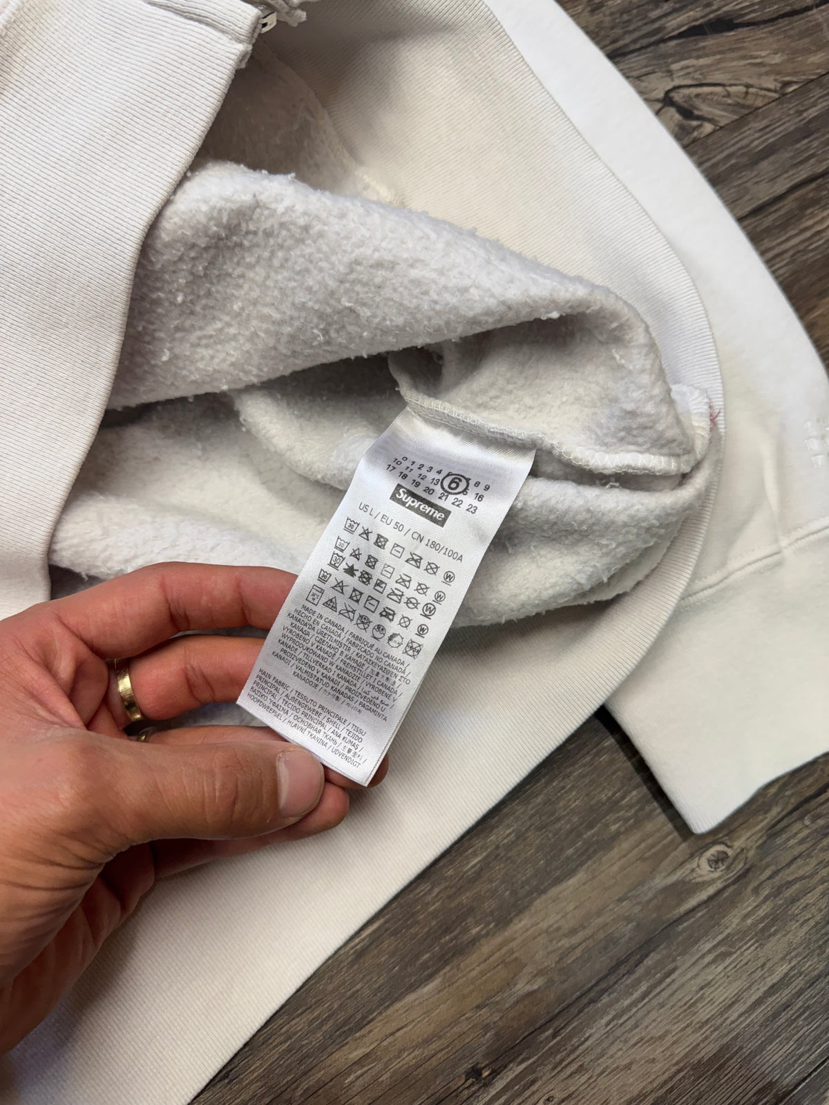 SUPREME X MAISON MARGIELA ZIP UP BOX LOGO (L)