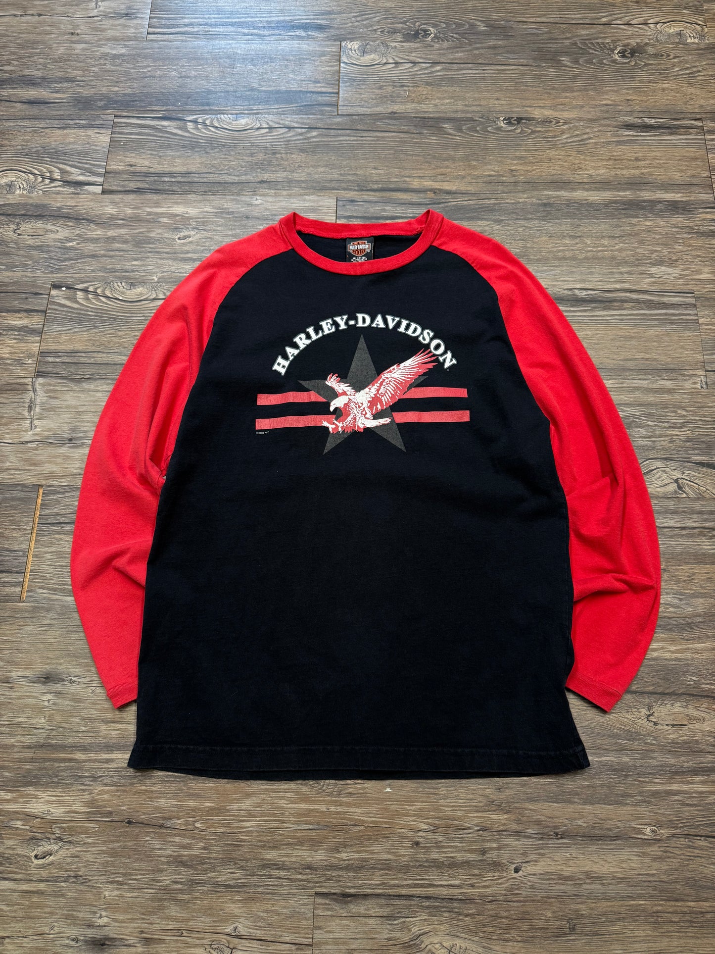 VINTAGE HARLEY DAVIDSON 2005 BASEBALL SHIRT (L)
