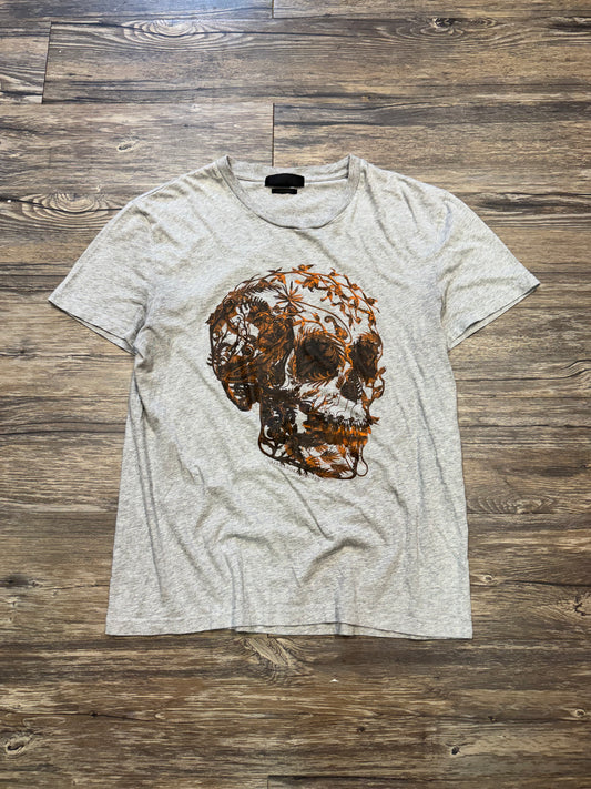 ALEXANDER MCQUEEN FLORAL SKULL T-SHIRT (L)