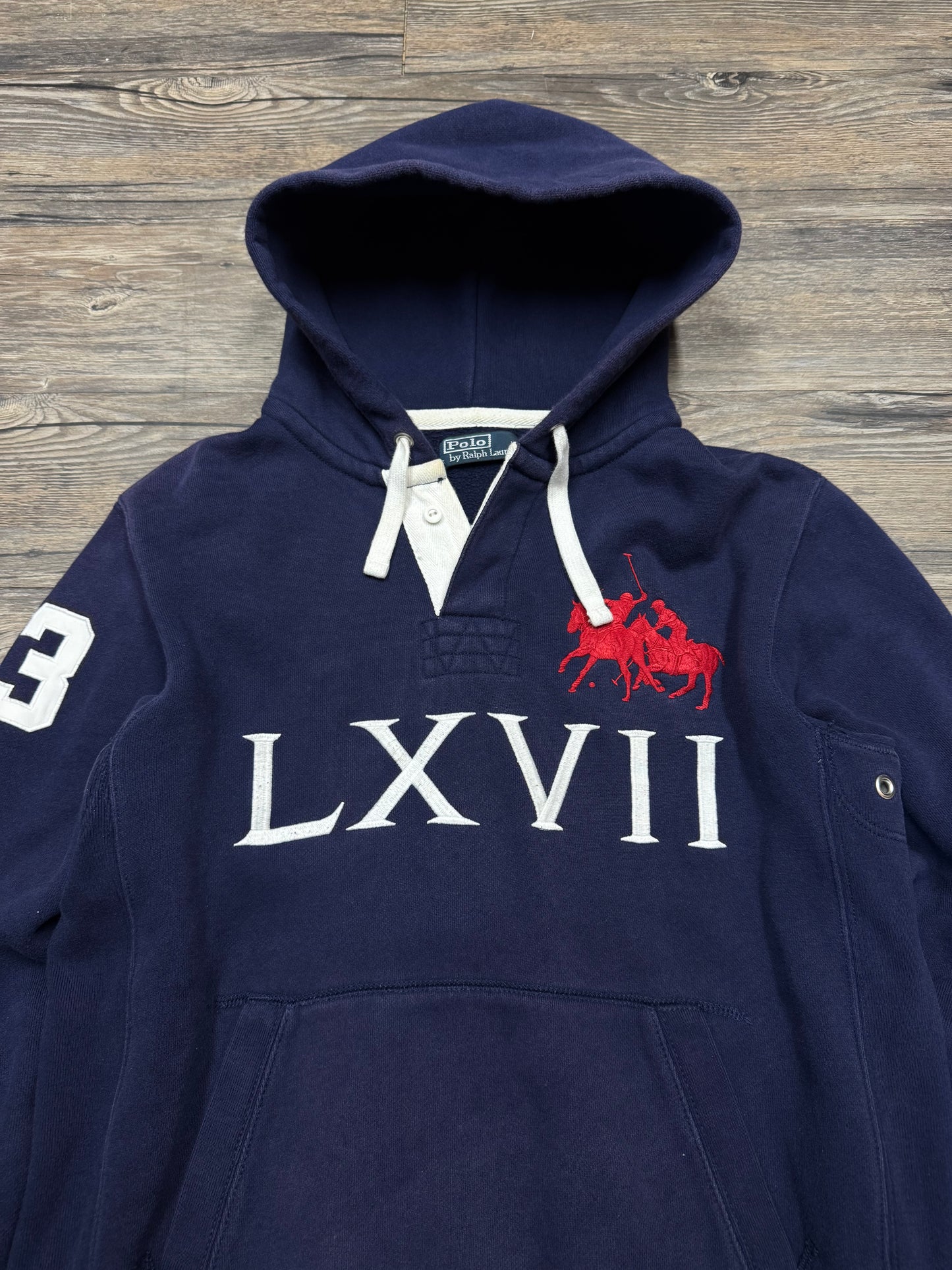 RALPH LAUREN LXVII BIG #3 HENLEY HOODIE (M)