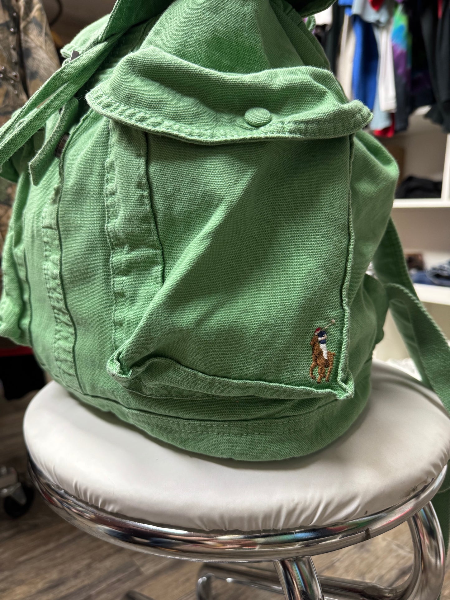 POLO RALPH LAUREN FLAP TOP CANVAS BACKPACK (OS)