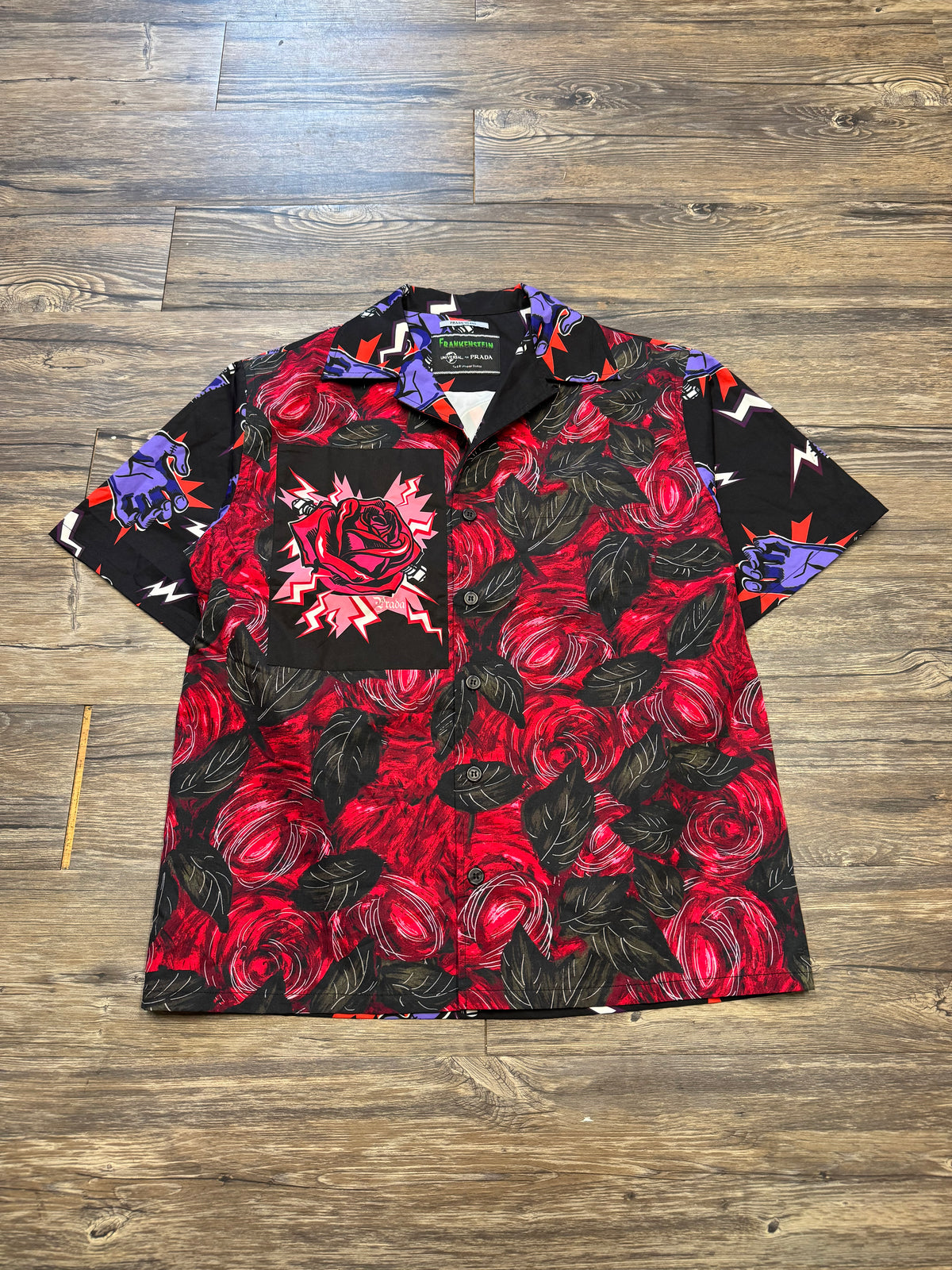 FRANKENSTEIN X PRADA HAWAIIAN STYLE BUTTON UP (M)