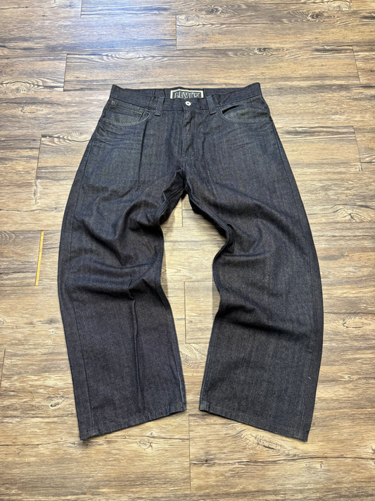 LEVI 569 DARK WASH DENIM POCKET DESIGN JEANS (33)