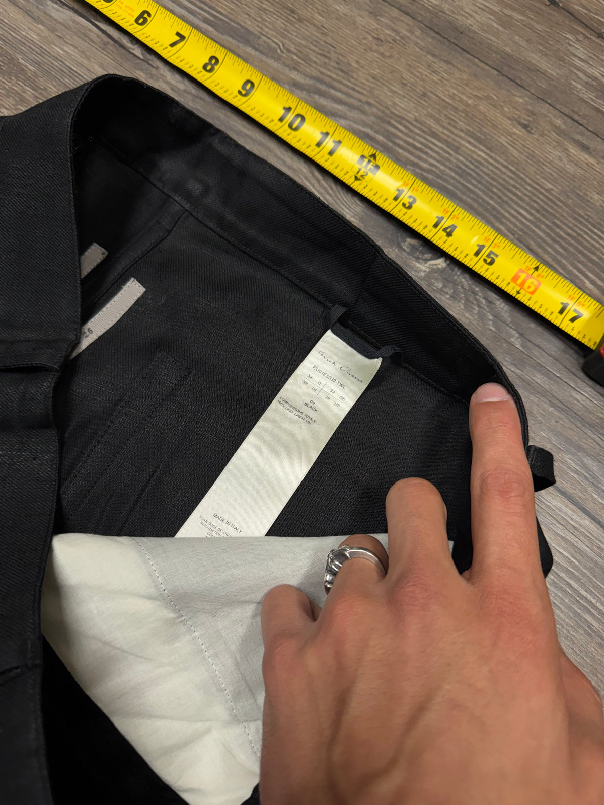 RICK OWENS SS25 GETH CUT DENIM JEANS (32)
