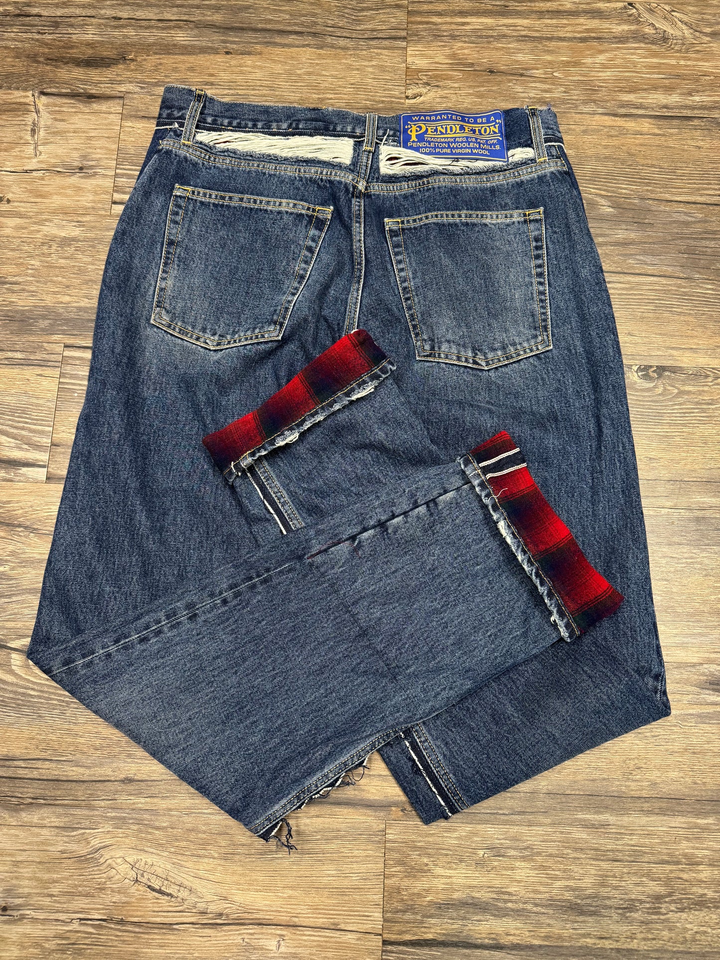 MAISON MARGIELA PENDLETON DECONSTRUCTED JEANS (29)