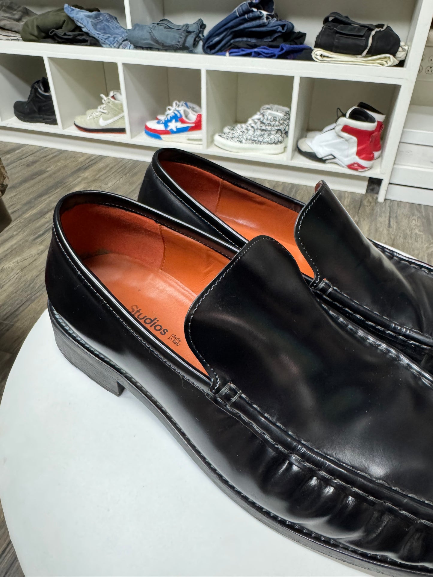 ACNE STUDIOS AS BLACK LOAFERS (10.5)