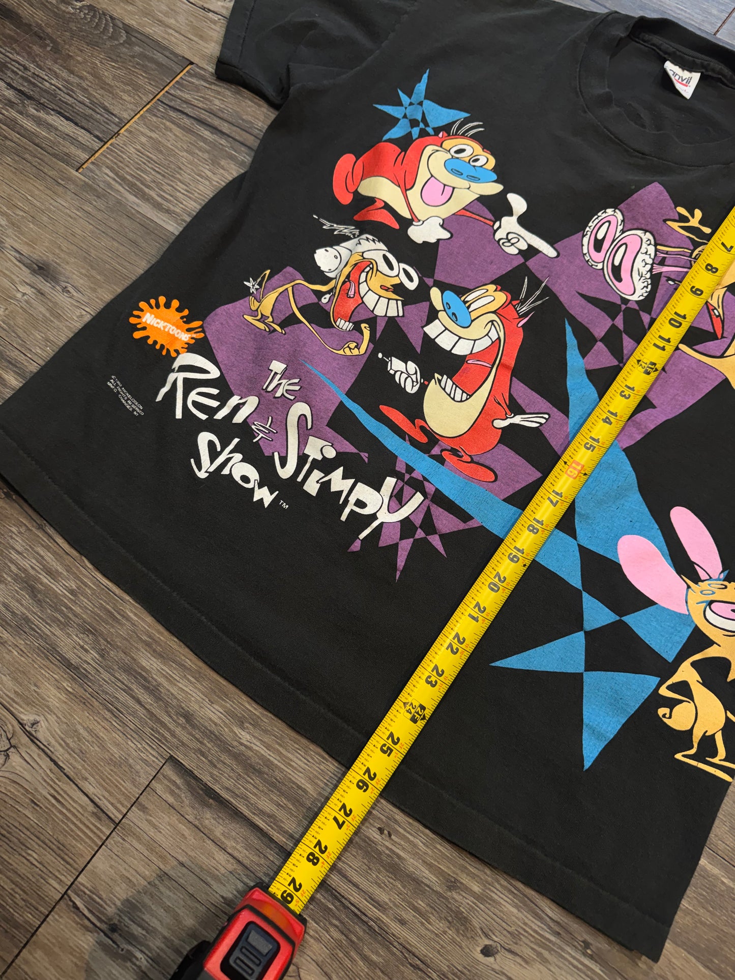 VINTAGE REN & STIMPY SINGLE STITCH TEE (L)