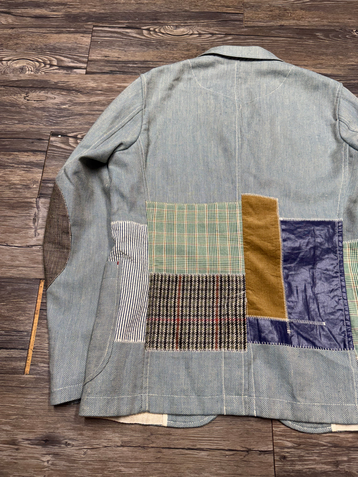 JUNYA WATANABE SS16 PATCHWORK LINEN BLAZER (S)