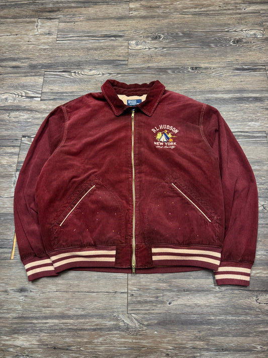 POLO RALPH LAUREN HUDSON VALLEY ART SOCIETY CORDUROY BOMBER JACKET (XL)