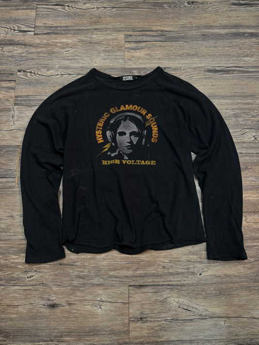 HYSTERIC GLAMOUR GRAPHIC LONG SLEEVE T-SHIRT (MEDIUM)