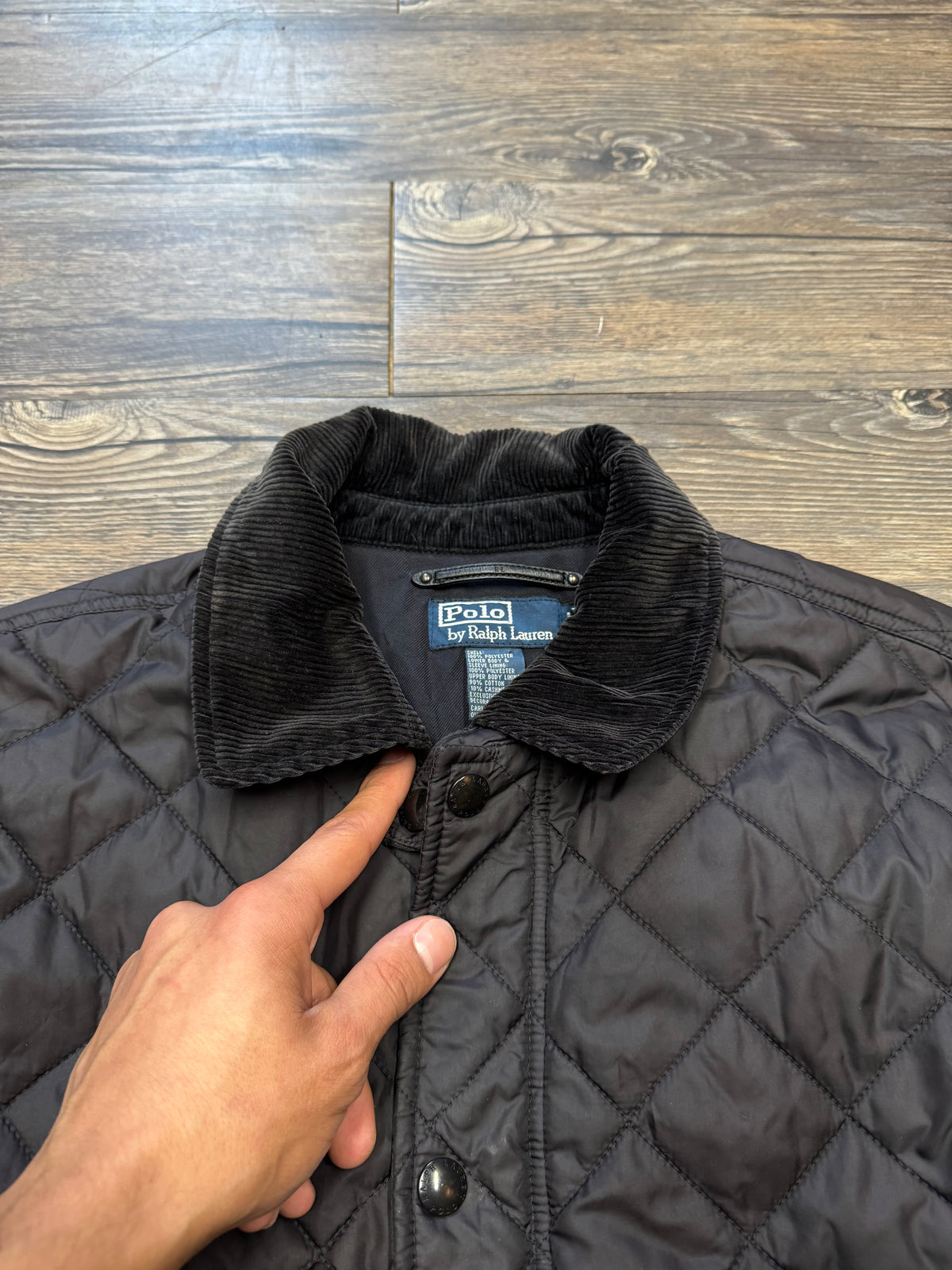 POLO RALPH LAUREN VTG DIAMOND QUILTED BARN COAT (M)