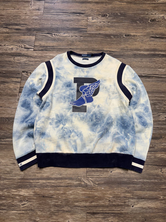 POLO RALPH LAUREN INDIGO STADIUM WING SWEATER (L)