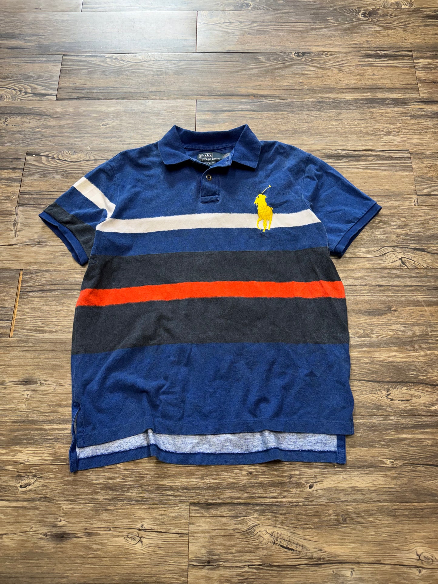 POLO RALPH LAUREN MULTI-STRIPE BIG PONY POLO (XL)