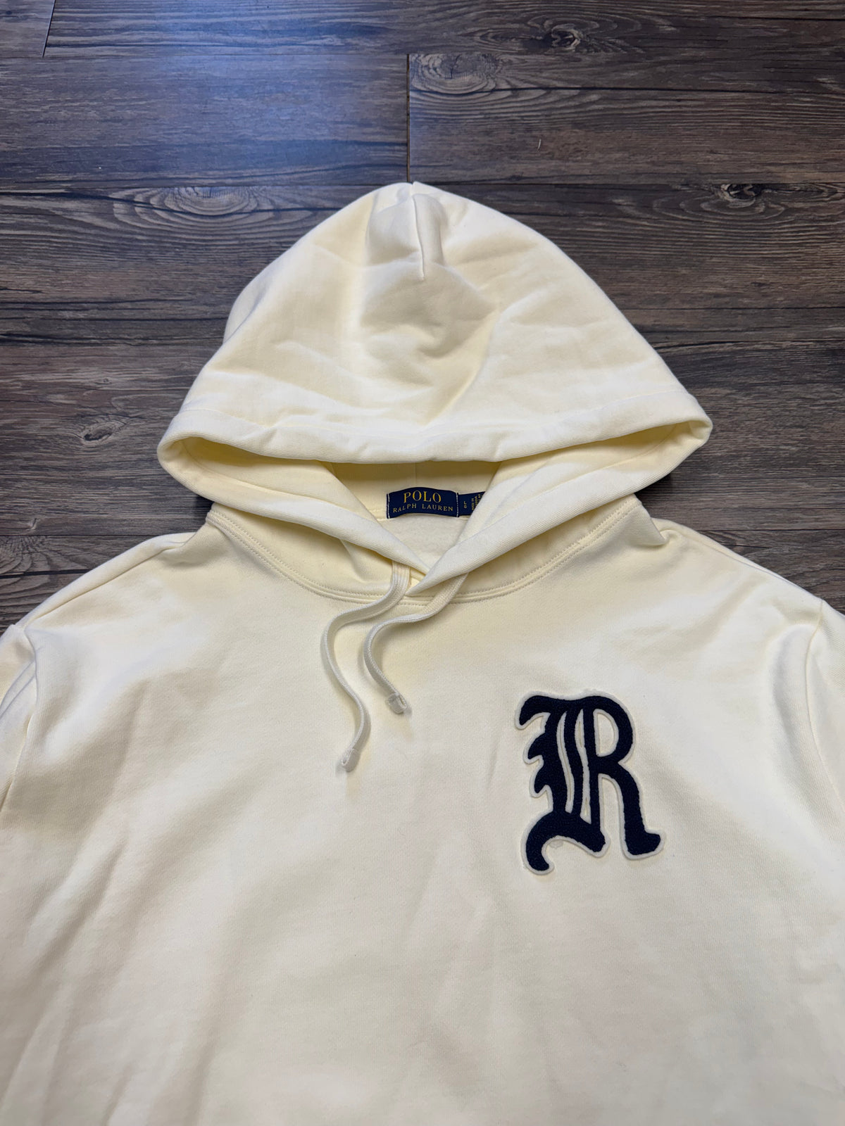 POLO RALPH LAUREN VARSITY LETTER LOGO HOODIE (L)