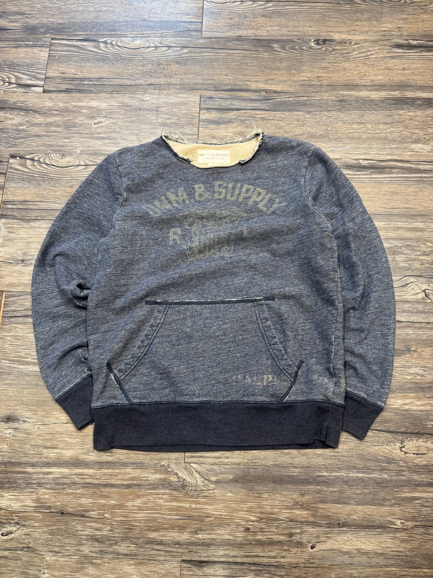 RALPH LAUREN DENIM & SUPPLY CUT OFF CREWNECK (M)