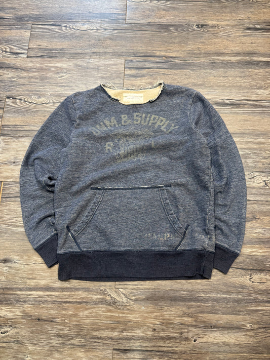 RALPH LAUREN DENIM & SUPPLY CUT OFF CREWNECK (M)