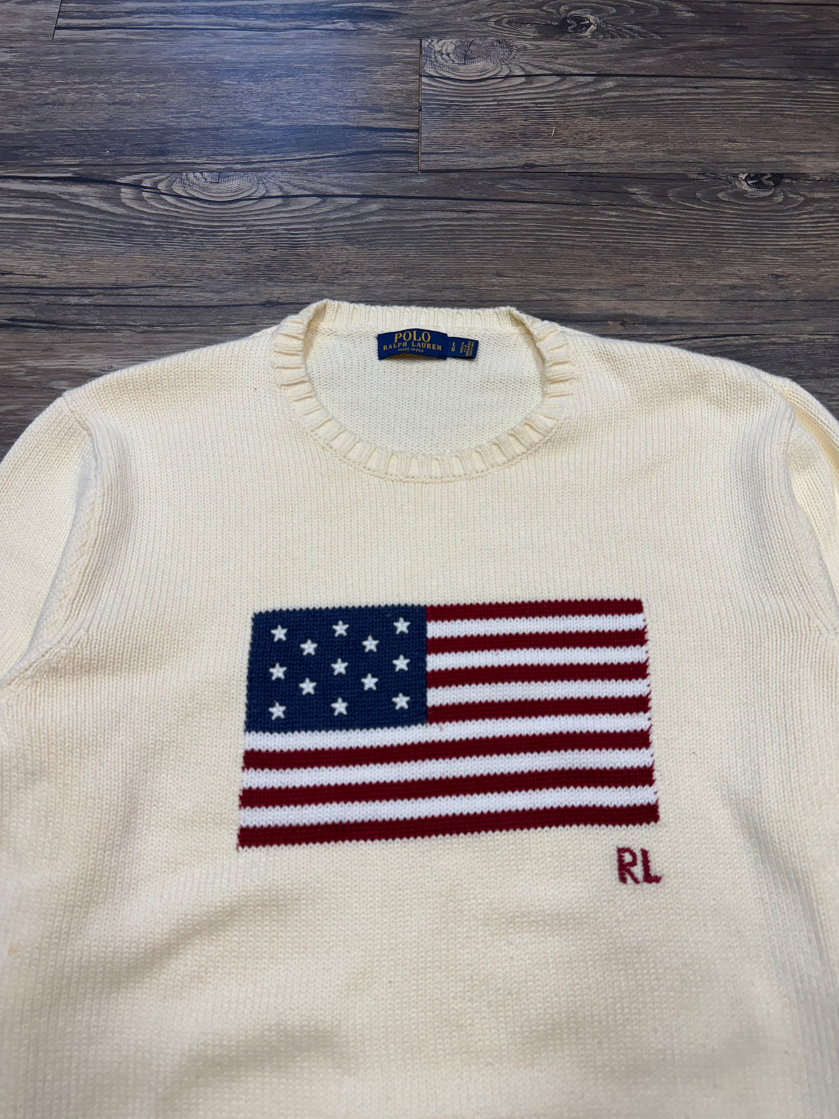 POLO RALPH LAUREN AMERICAN FLAG KNIT (L)