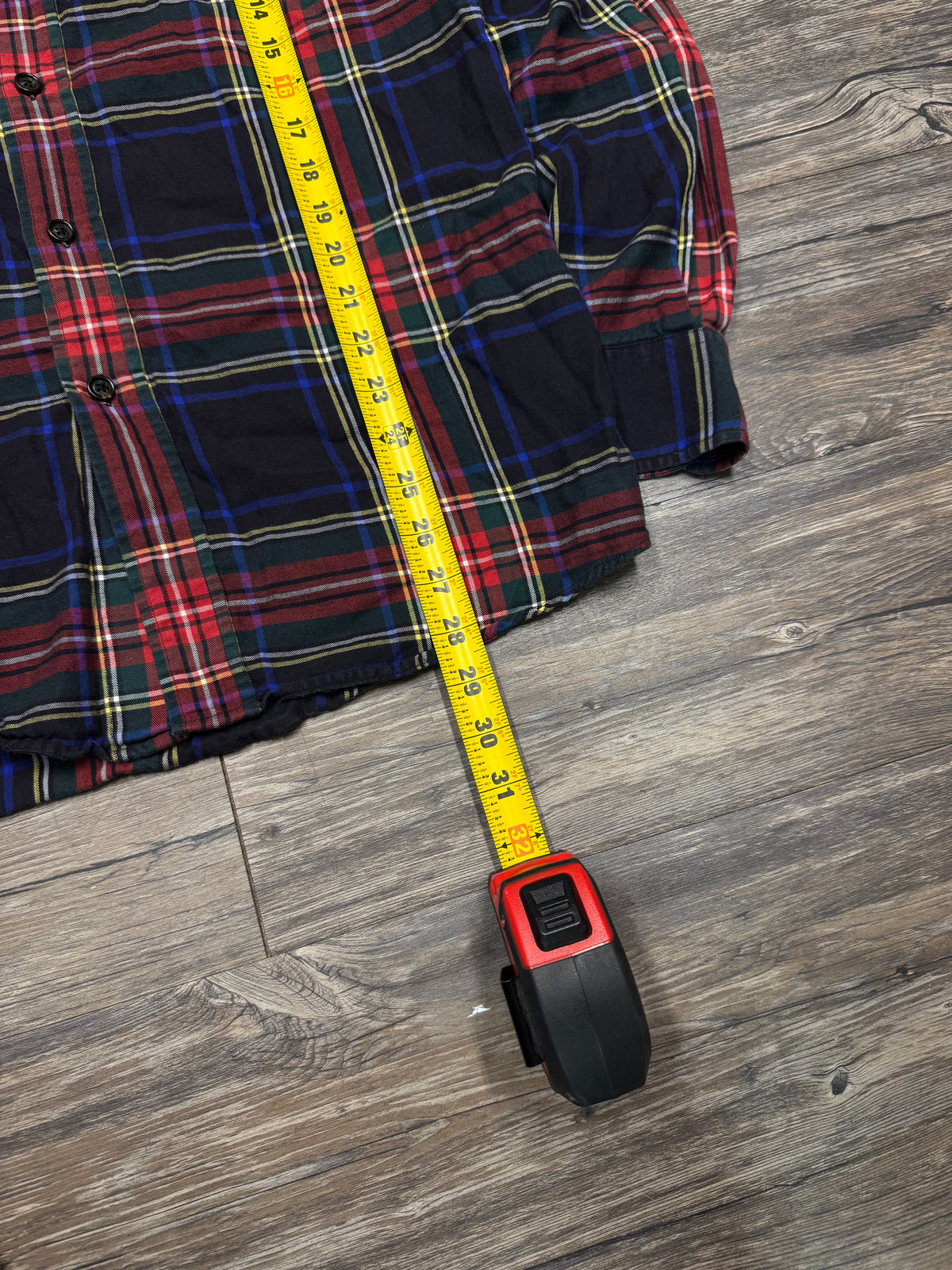 POLO RALPH LAUREN PURPLE LABEL PLAID FLANNEL (M)