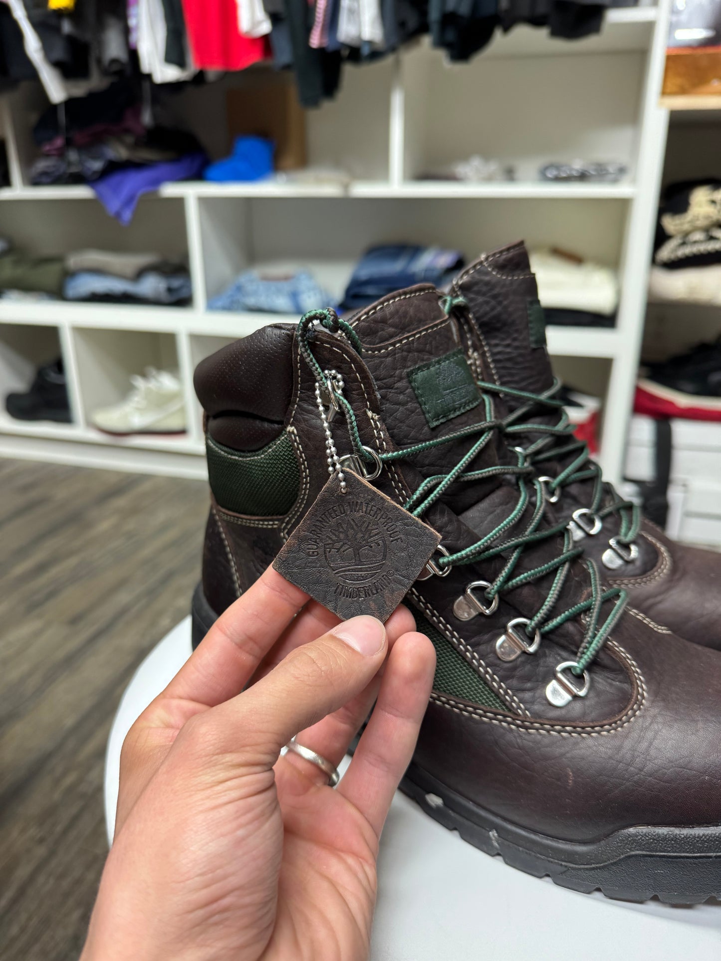 TIMBERLAND BROWN LEATHER HIKING BOOTS (11)