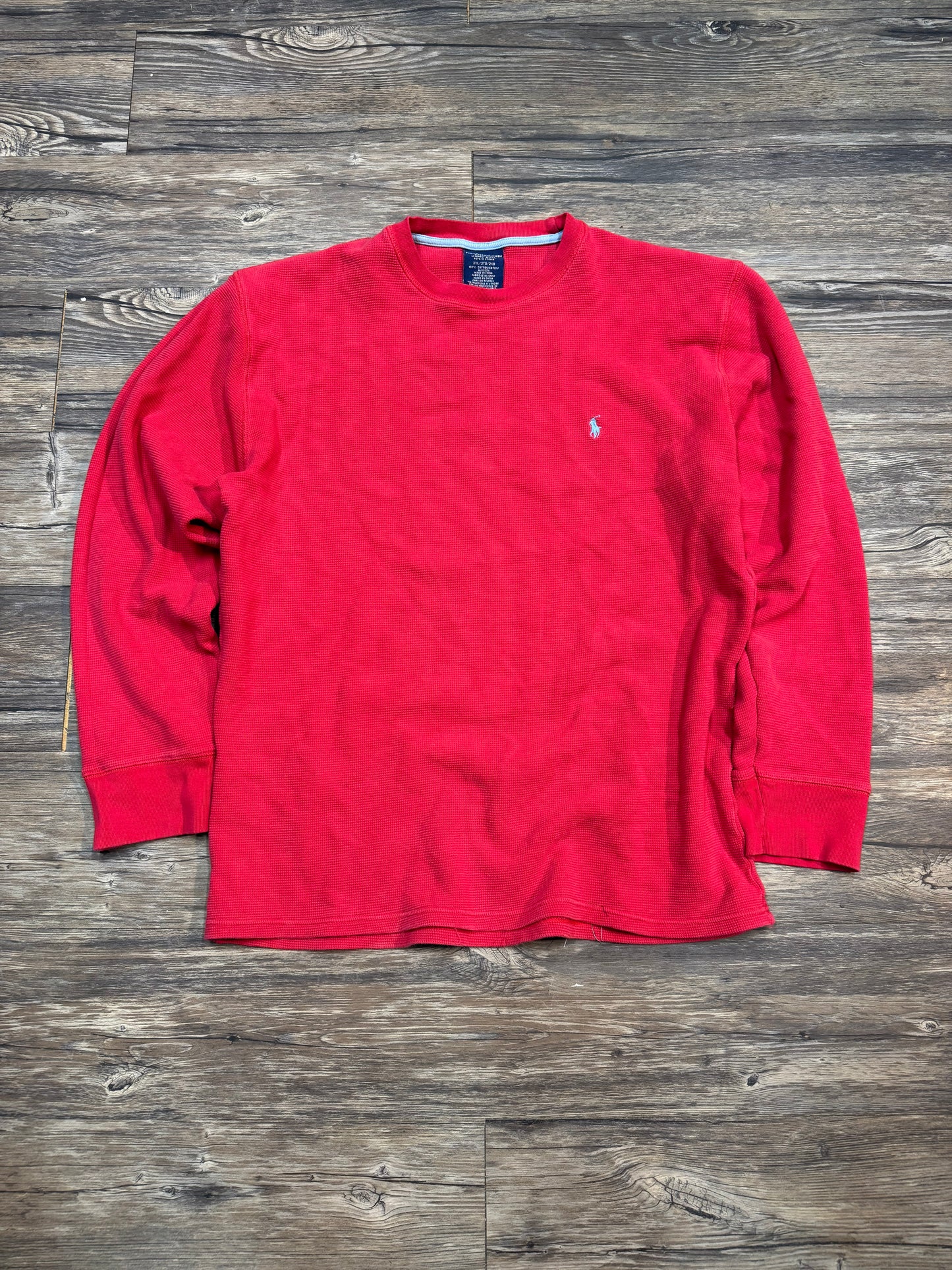 POLO RALPH LAUREN RED THERMAL TEE (XXL)