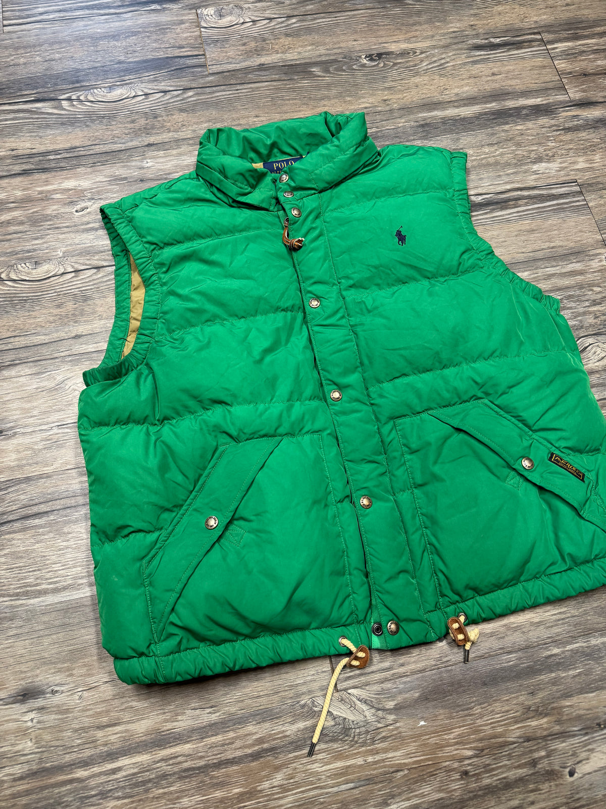 POLO RALPH LAUREN DOWN LUCKY GREEN PUFFER VEST (XXL)