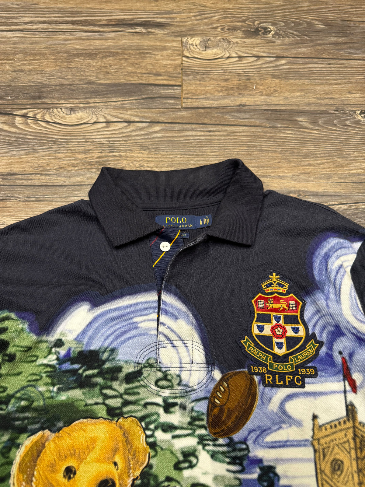 POLO RALPH LAUREN FLAG FOOTBALL POLO (L)