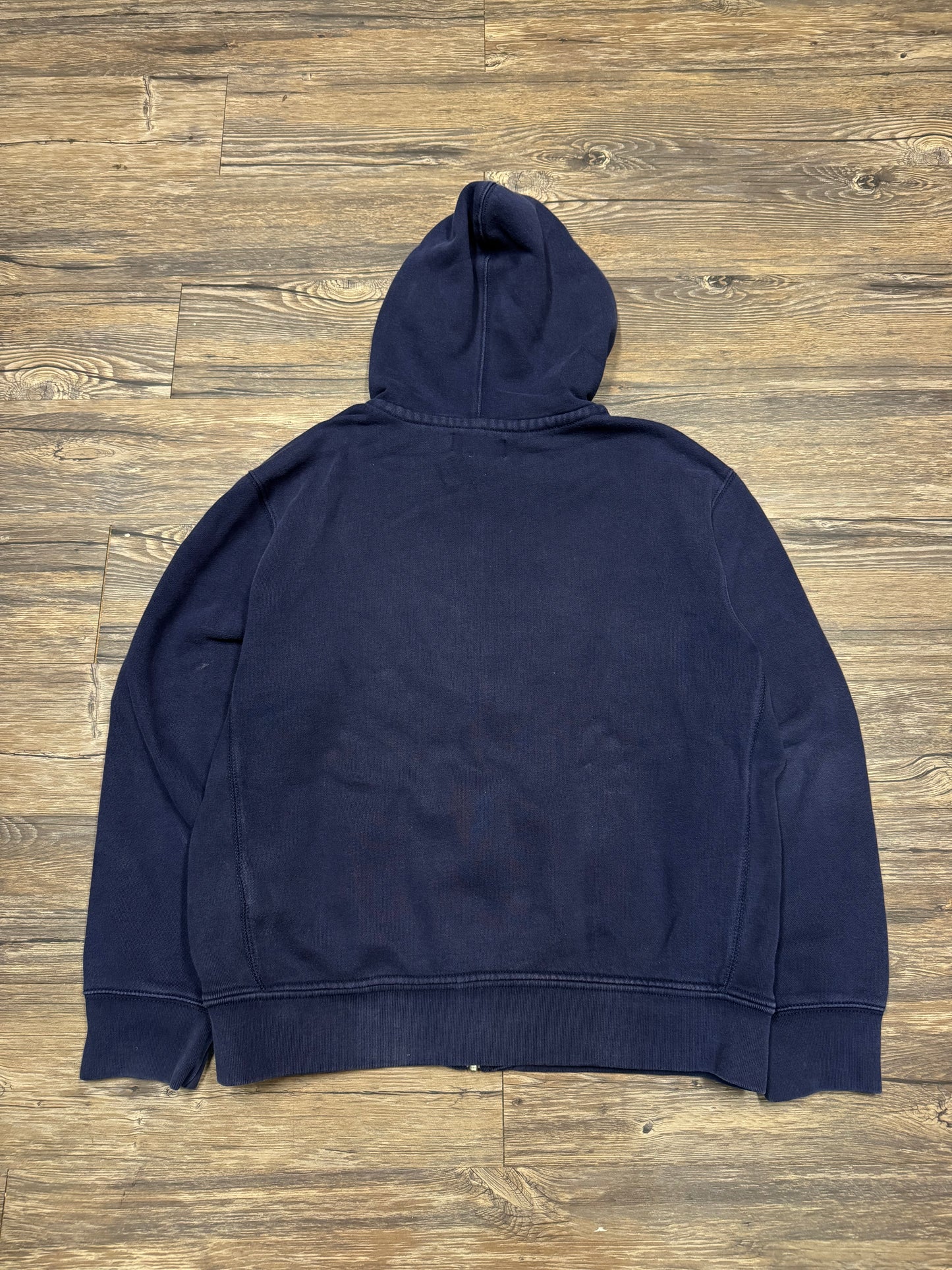 POLO RALPH LAUREN ‘DARK BLUE’ ZIP UP HOODED SWEATSHIRT (XL)