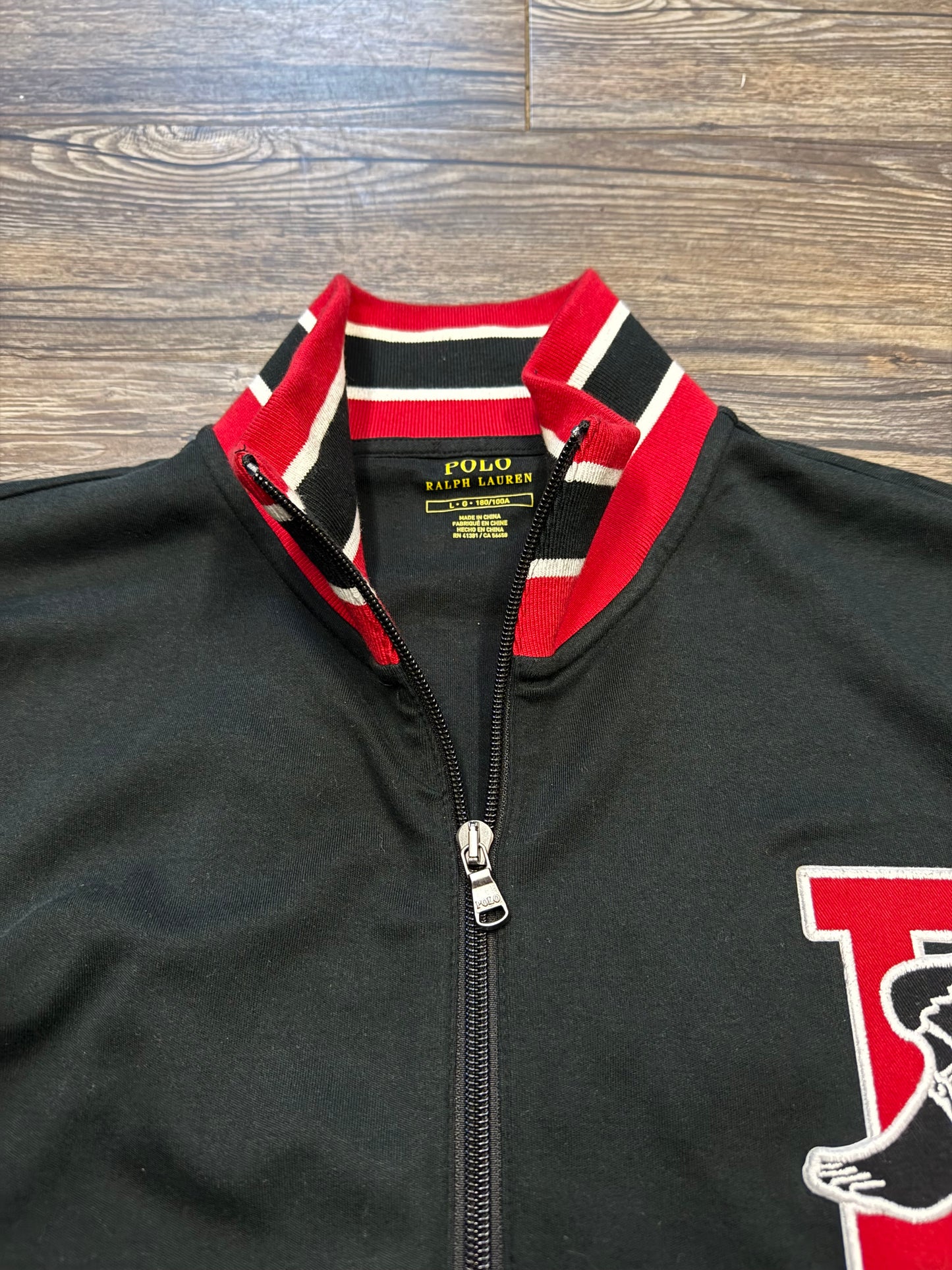 POLO RALPH LAUREN P-WING STADIUM FULL ZIP TRACK JACKET (L)