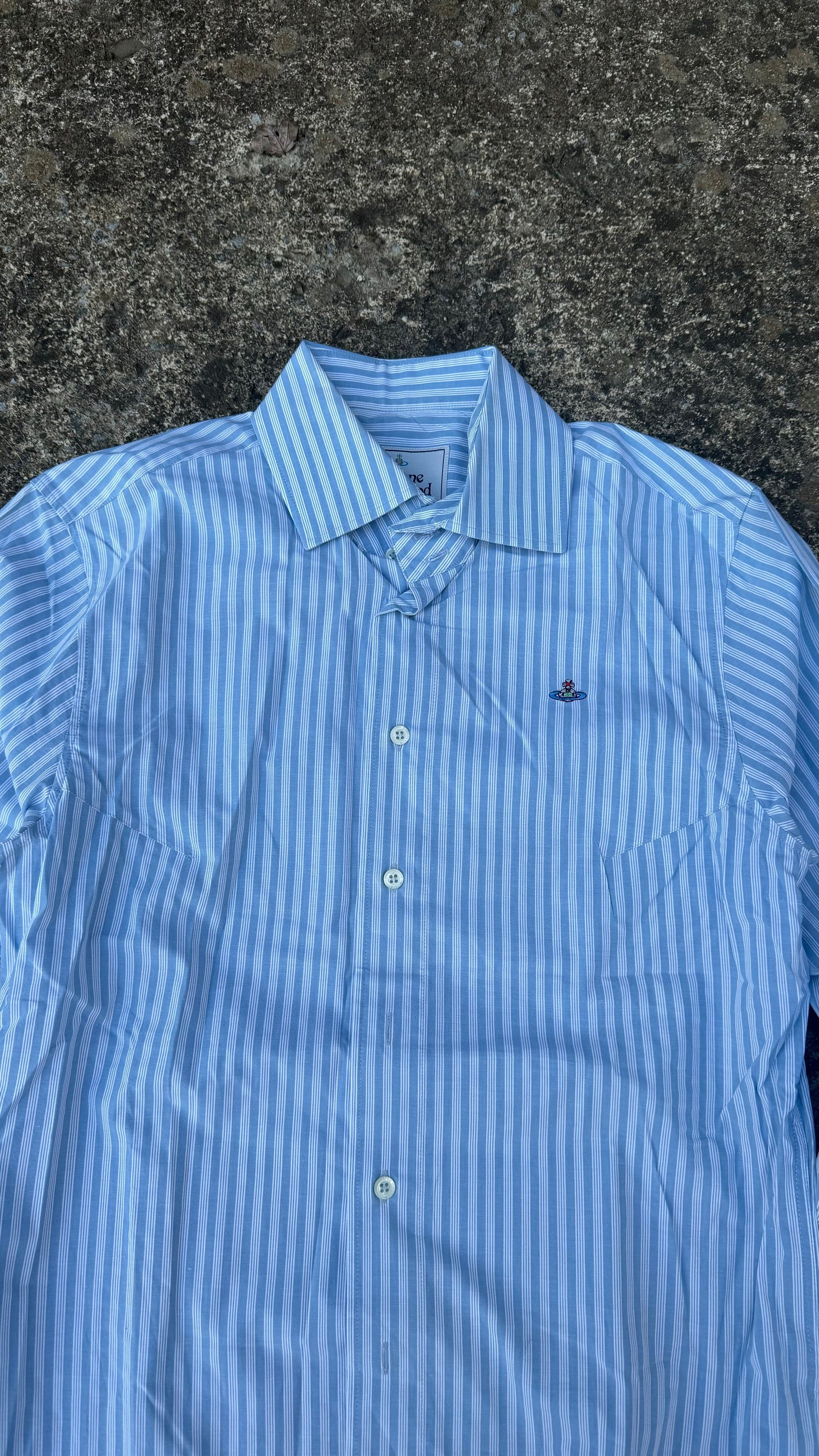 VIVIENNE WESTWOOD STRIPED BUTTON UP (L)