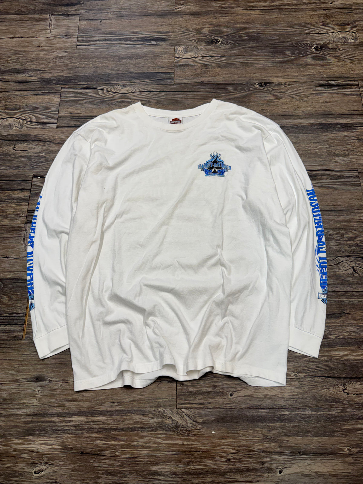 VINTAGE HARLEY DAVIDSON BADGE LONGSLEEVE SHIRT (XXL)