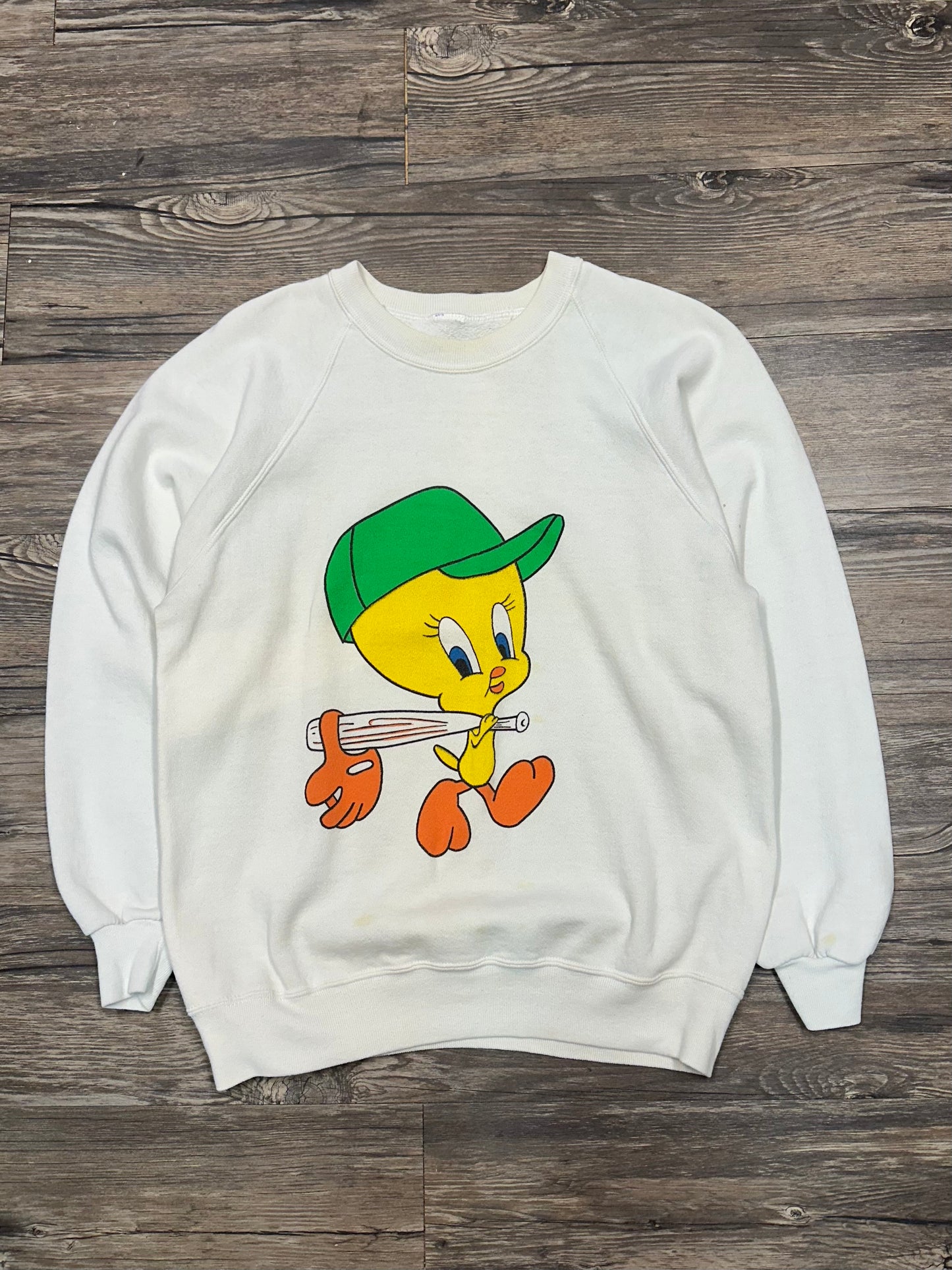 90’s TWEETY BIRD LOONEY TUNES GRAPHIC CREWNECK (SIZE MEDIUM)