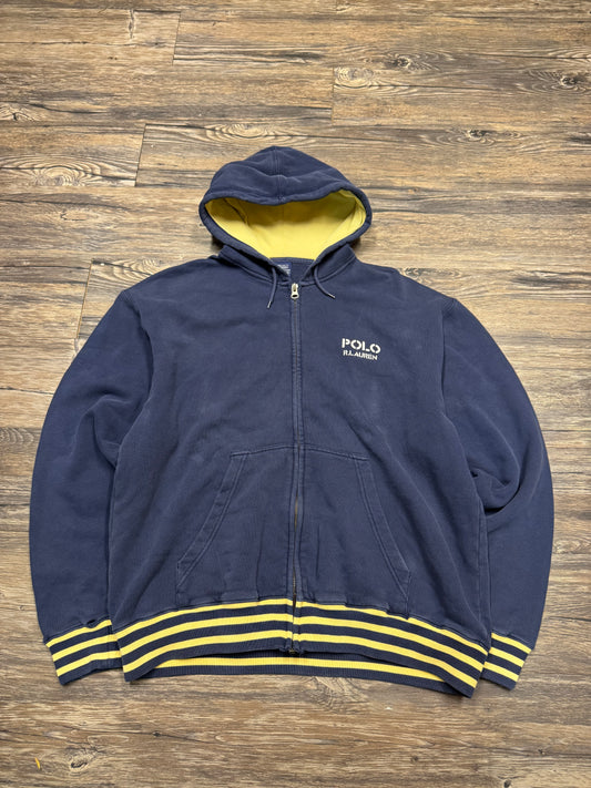 VINTAGE POLO RALPH LAUREN ZIP UP HOODIE (XL)