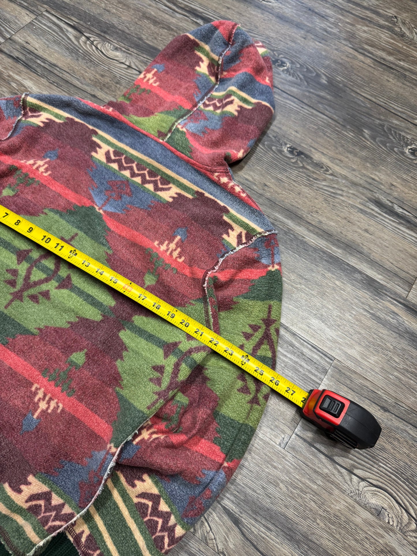 POLO RALPH LAUREN AZTEC PRINT KNIT HOODIE (M)