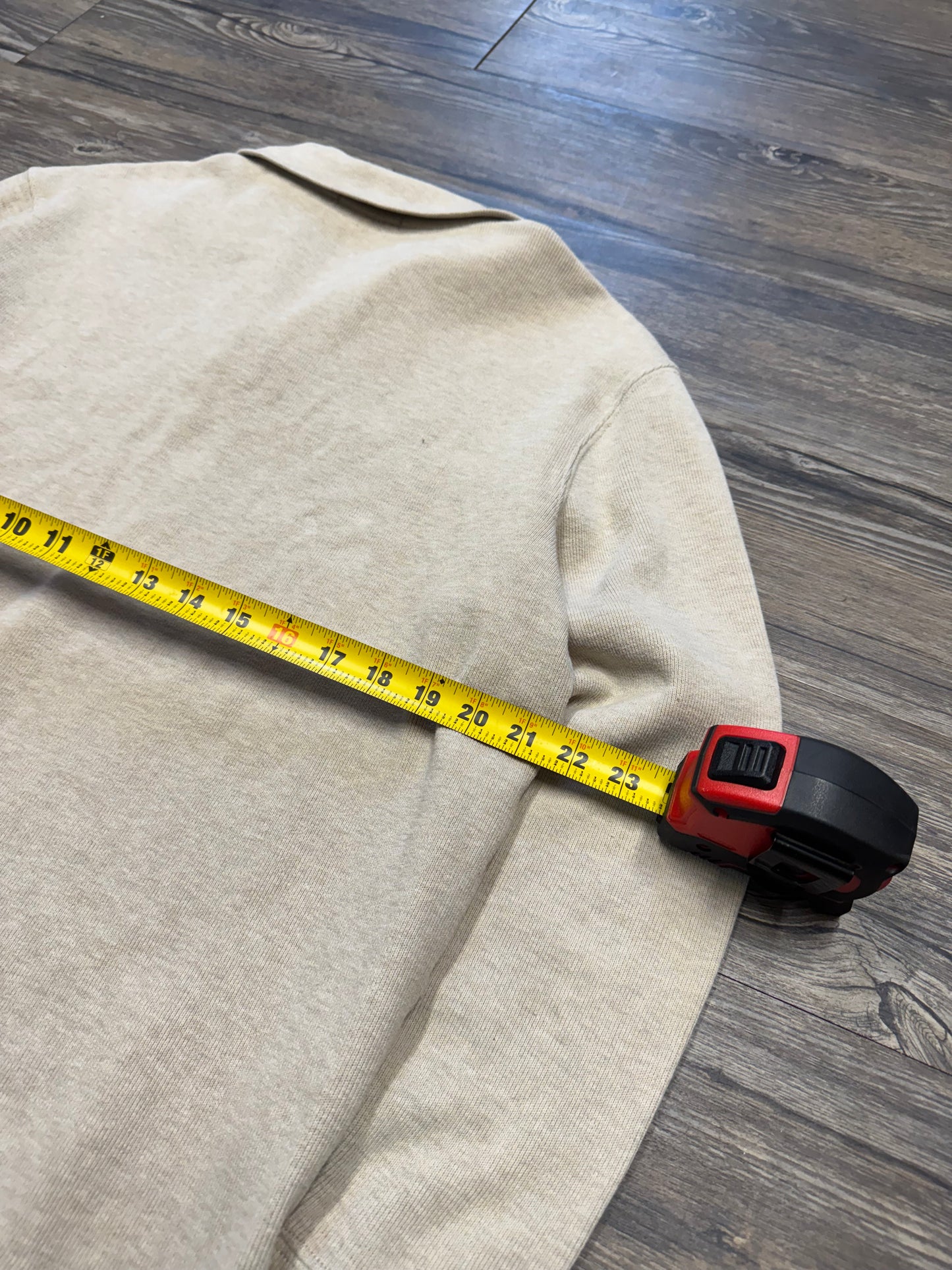 POLO RALPH LAUREN BEIGE QUARTER-ZIP (M)