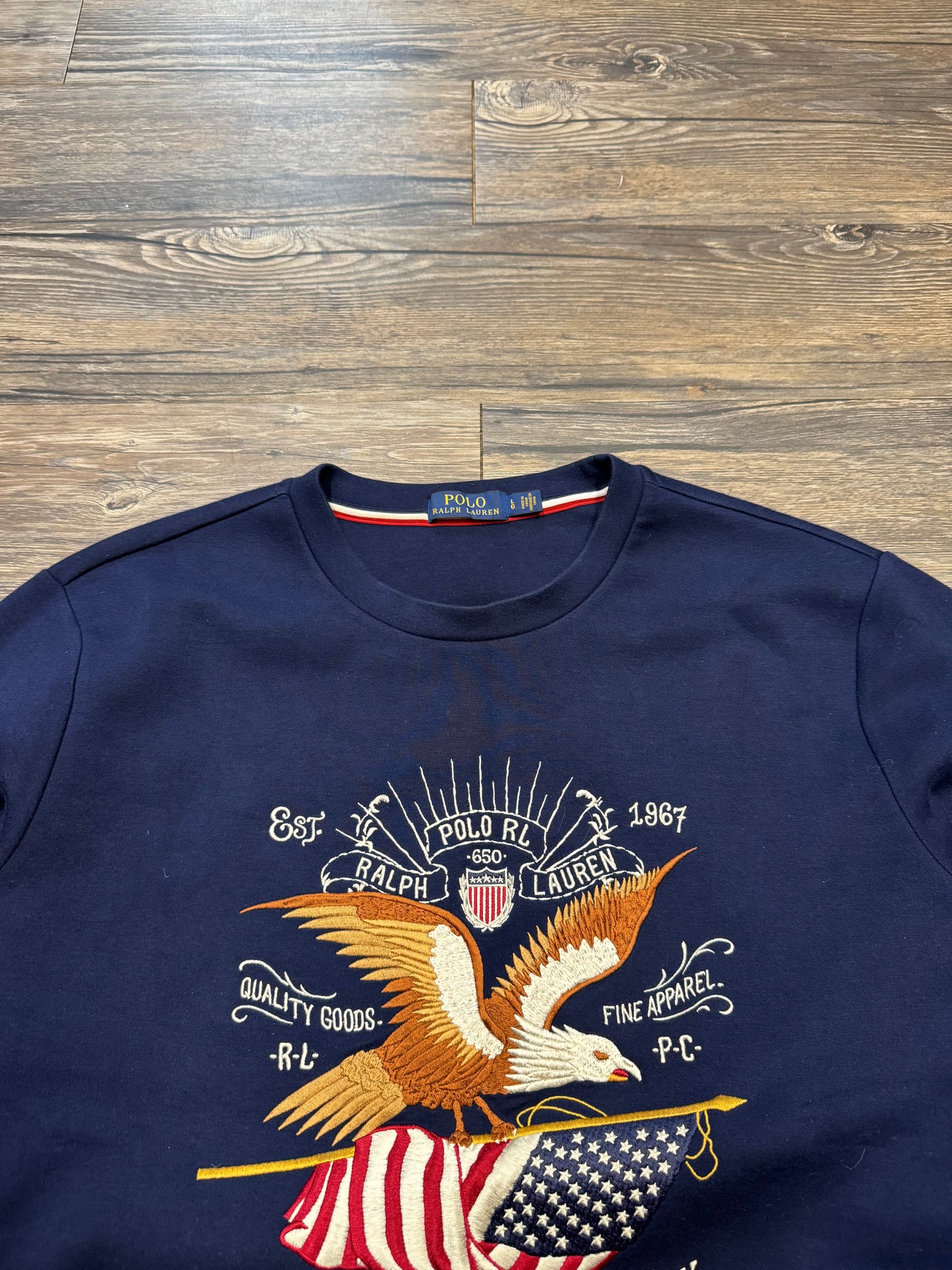 POLO RALPH LAUREN AMERICAN FLAG SWEATSHIRT (L)
