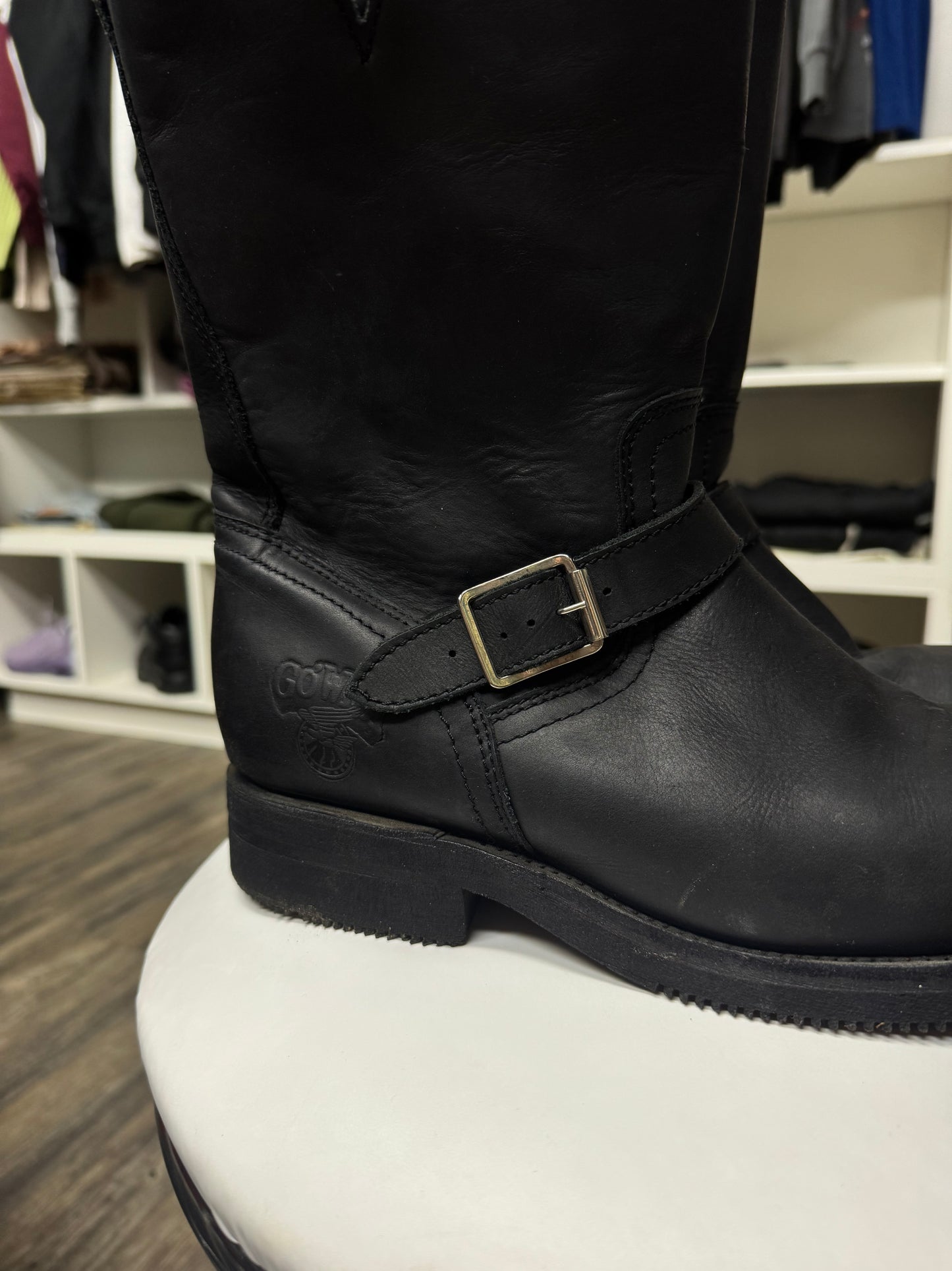 GO WEST GENUIN LEATHER ENGINEER BOOTS (9)