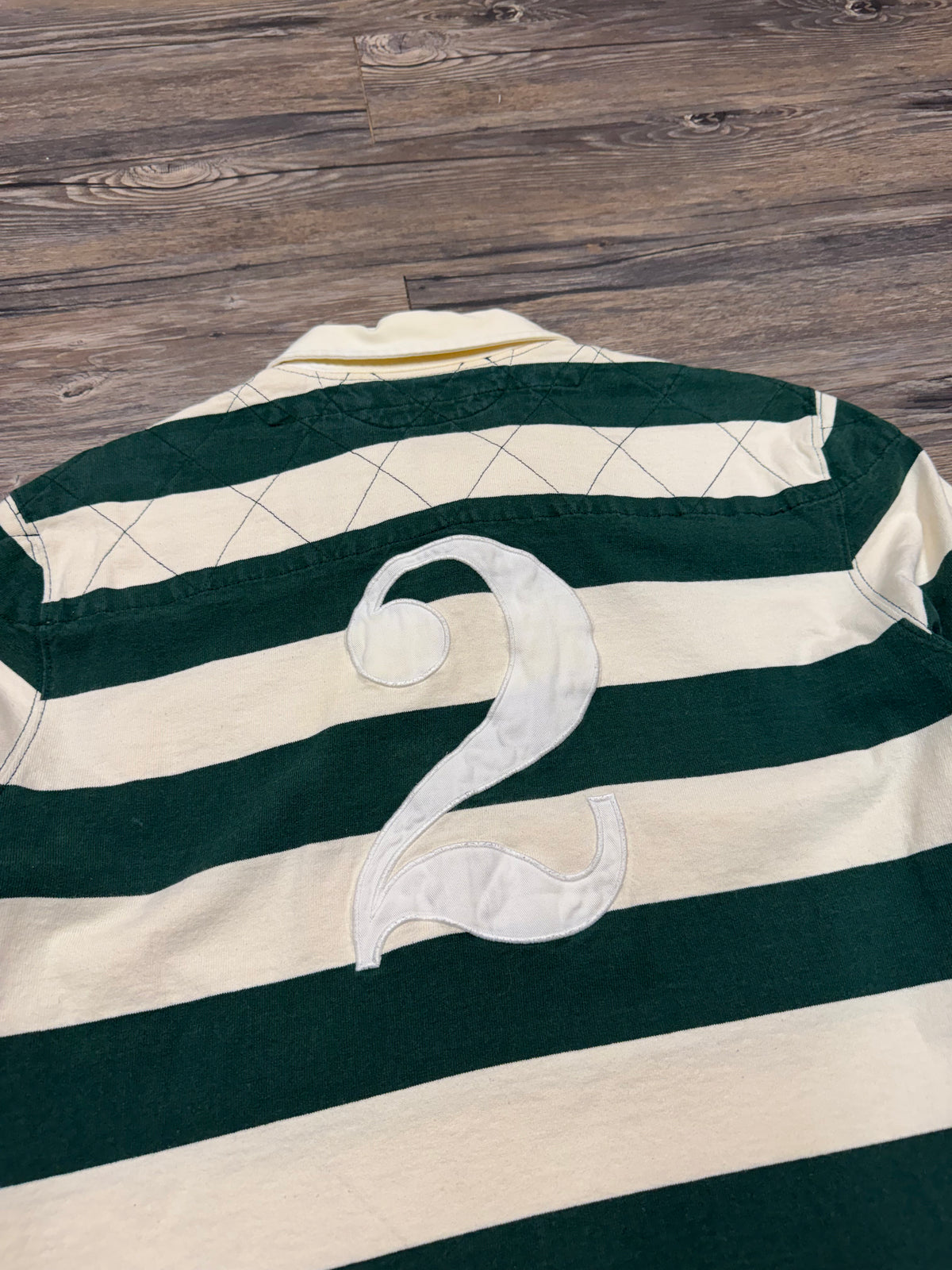 POLO RALPH LAUREN STRIPED RUGBY SHIRT (XL)