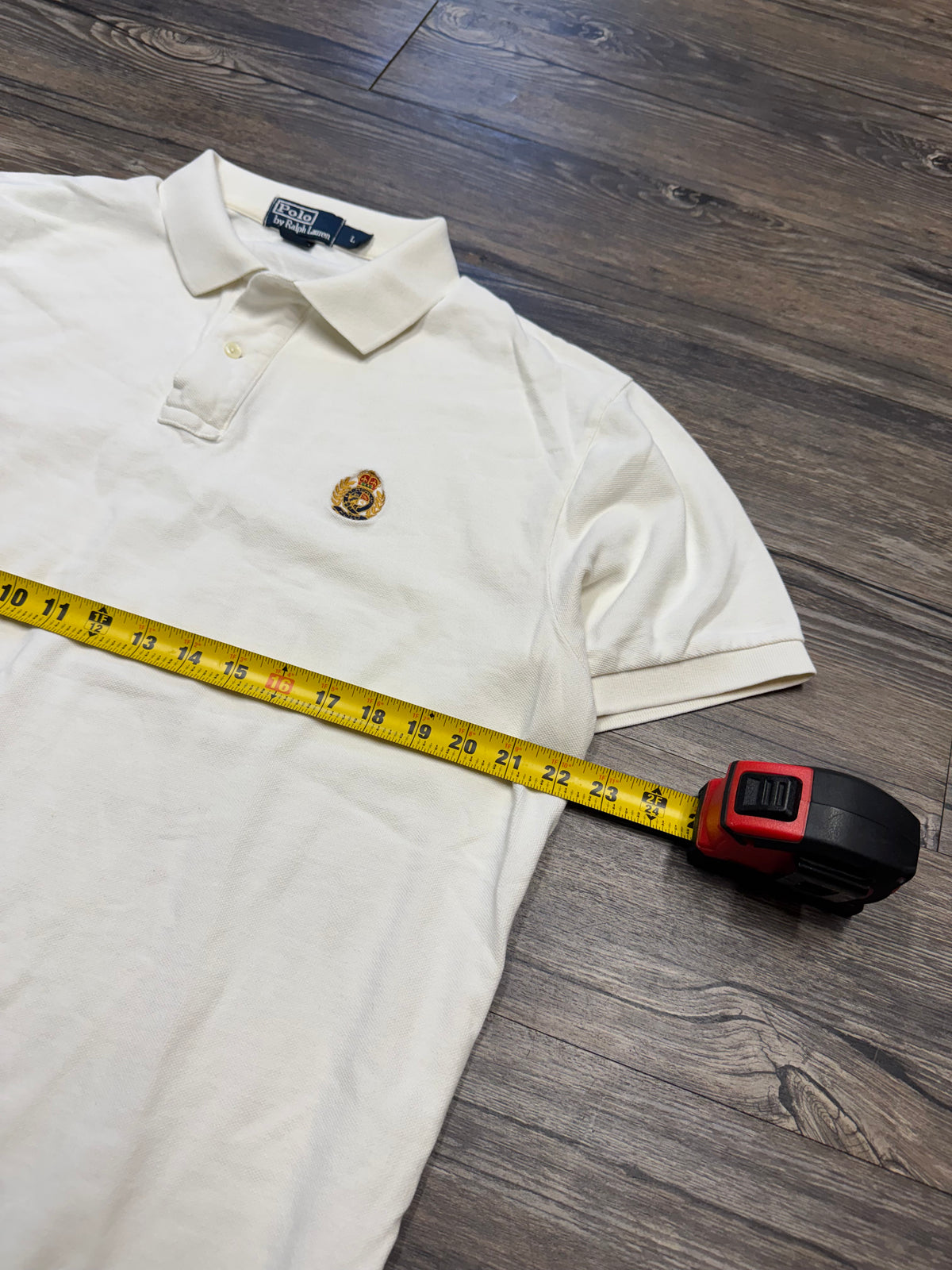 POLO RALPH LAUREN CREST WHITE POLO (L)