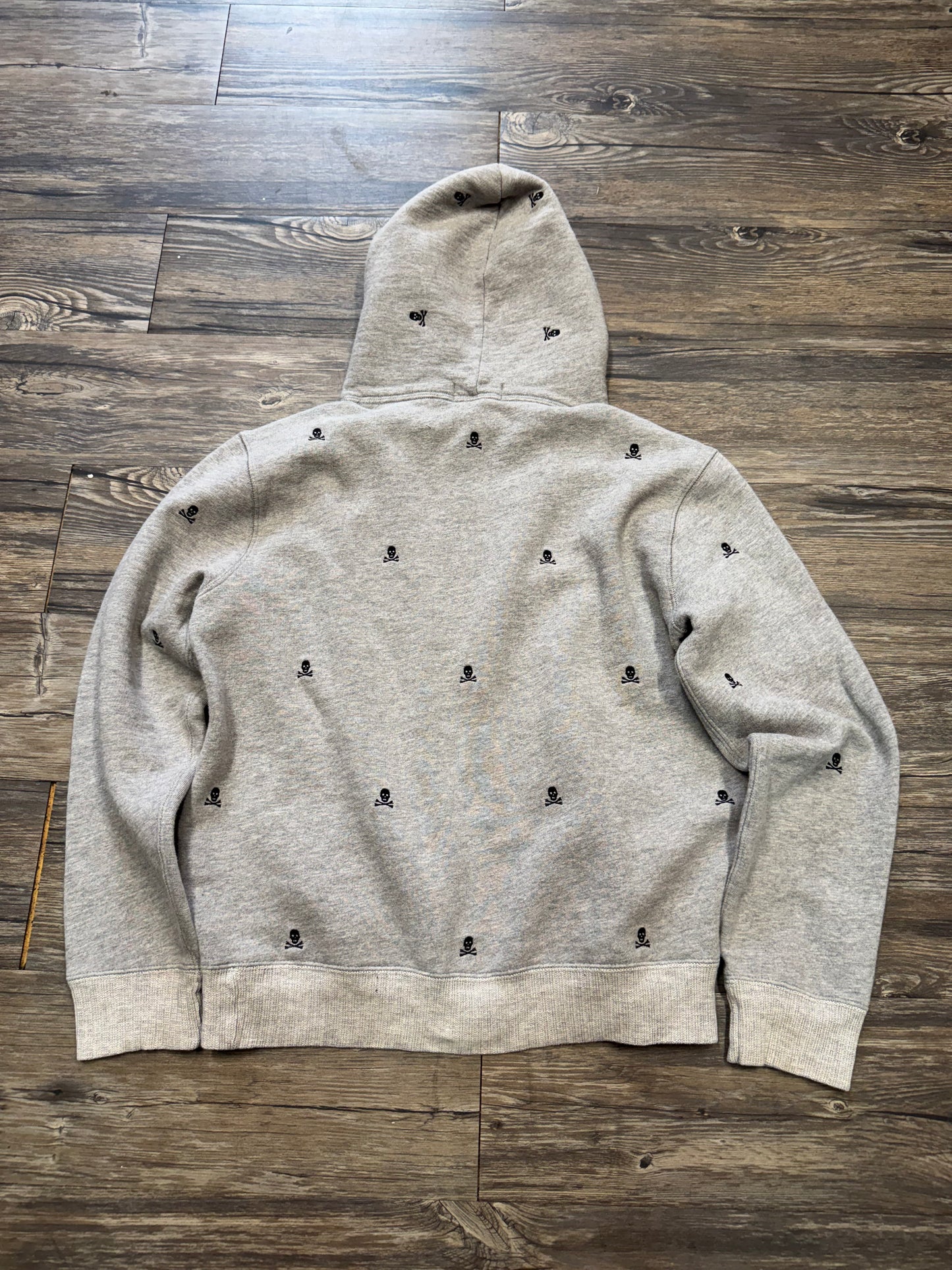 POLO RALPH LAUREN GRAY SKULL HOODIE (S)