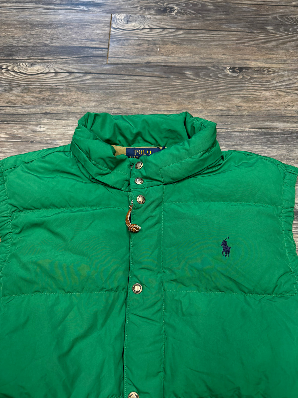 POLO RALPH LAUREN DOWN LUCKY GREEN PUFFER VEST (XXL)